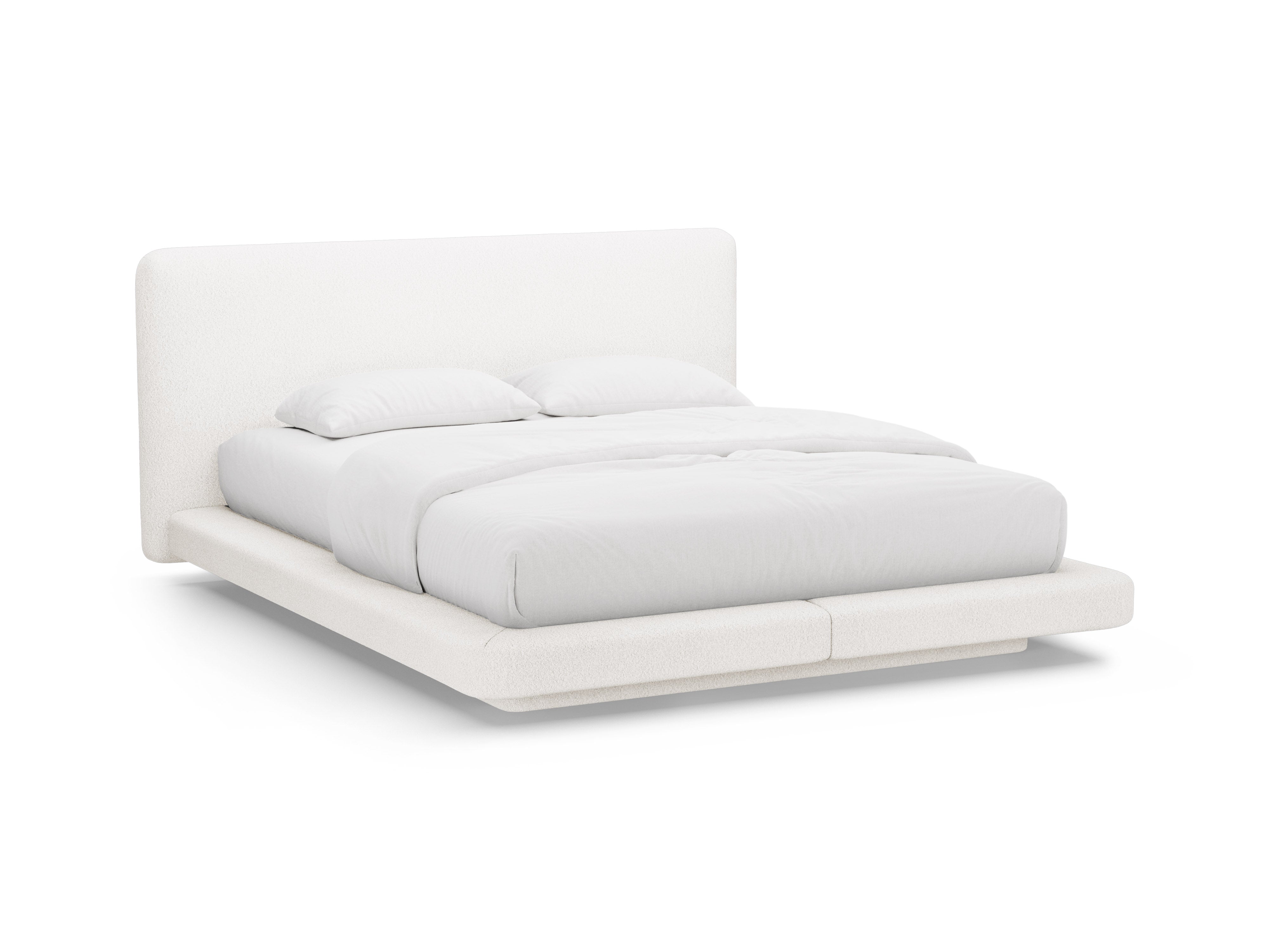LINEA Bed White Boucle
