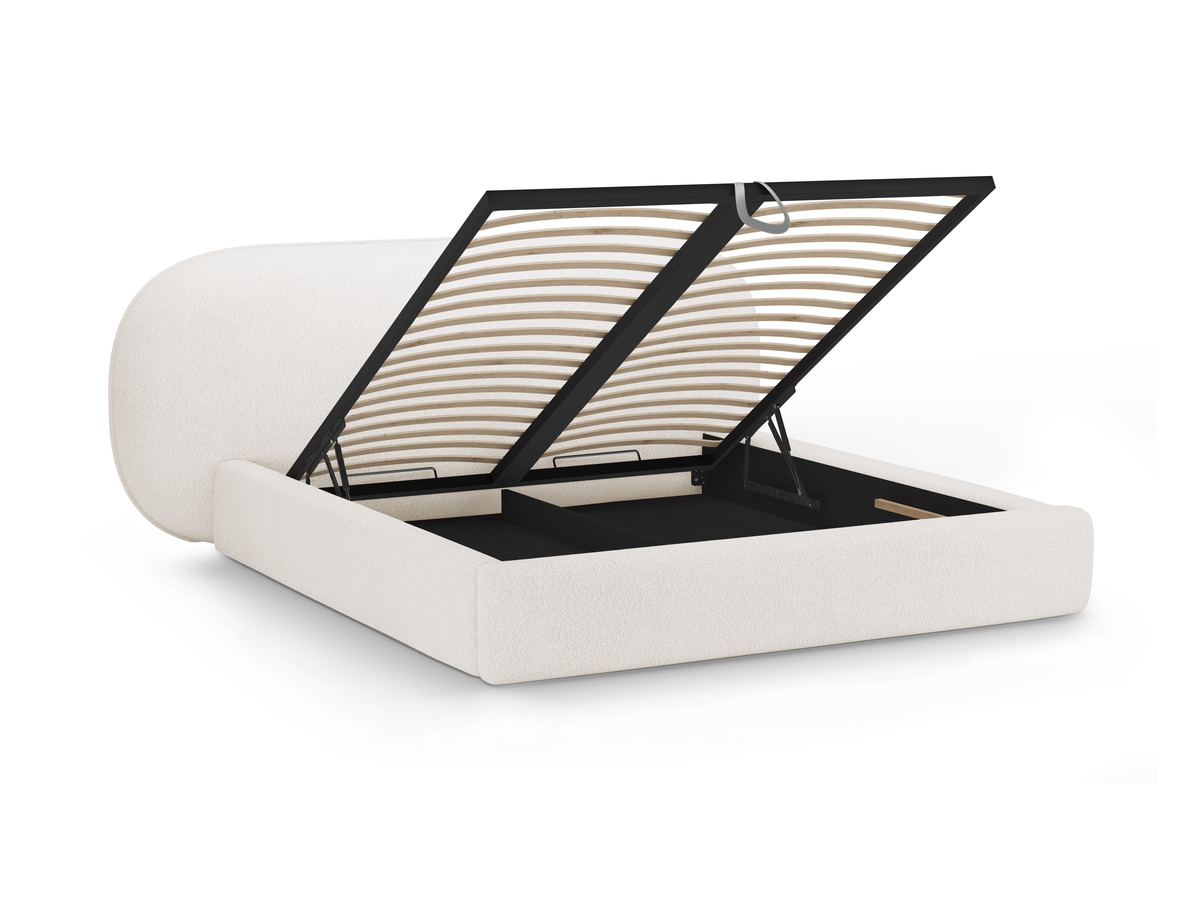 OVALO Bed White Boucle