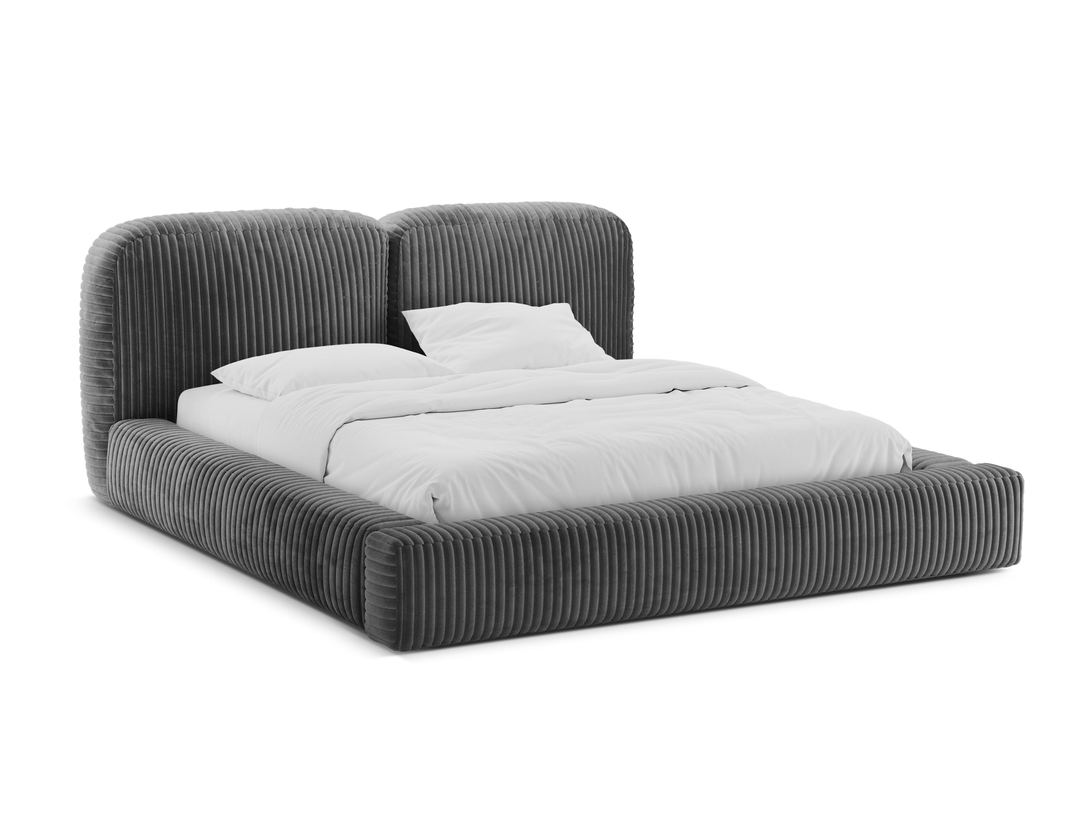 MARTINA Bed Gray Corduroy