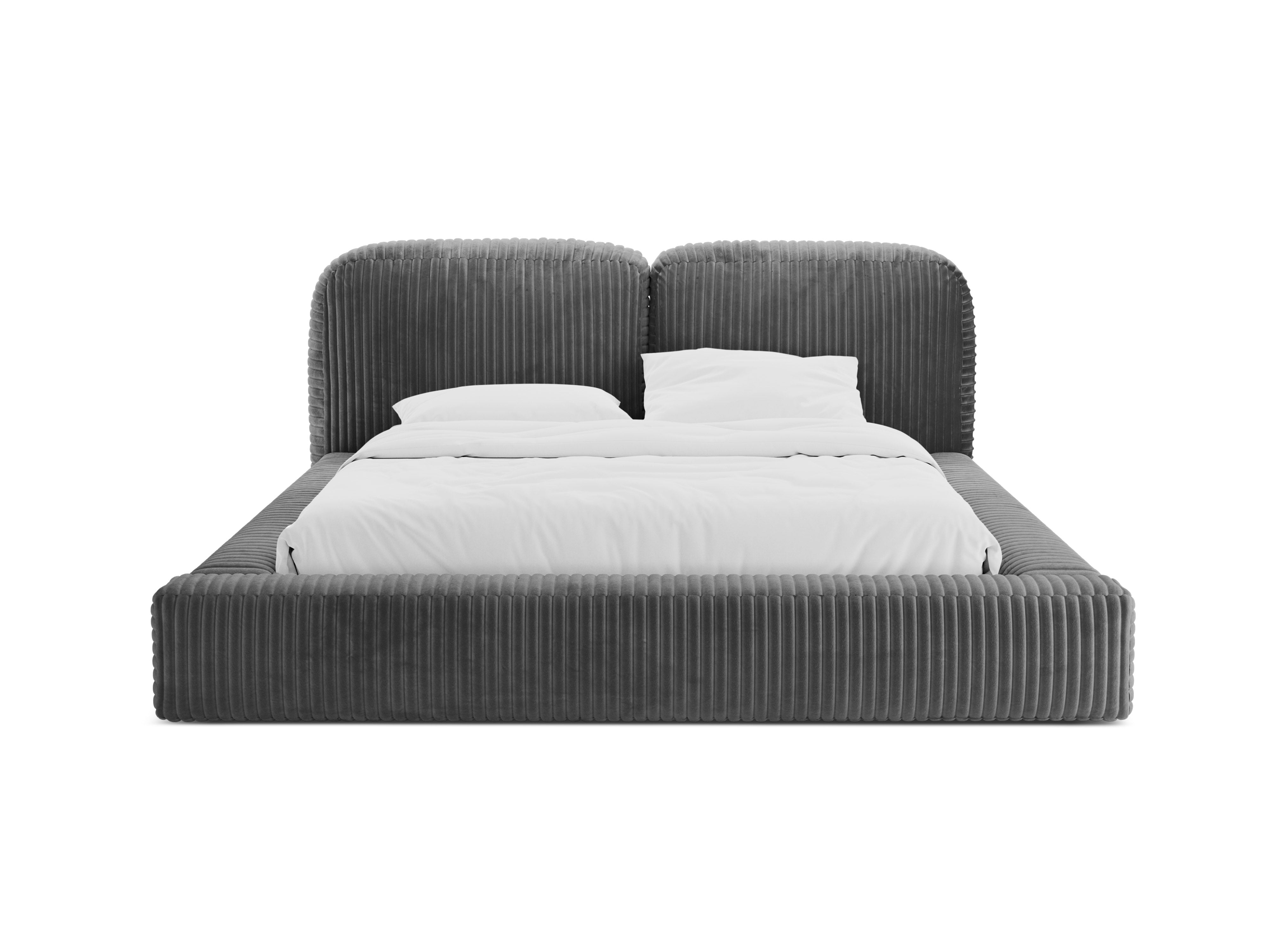 MARTINA Bed Gray Corduroy