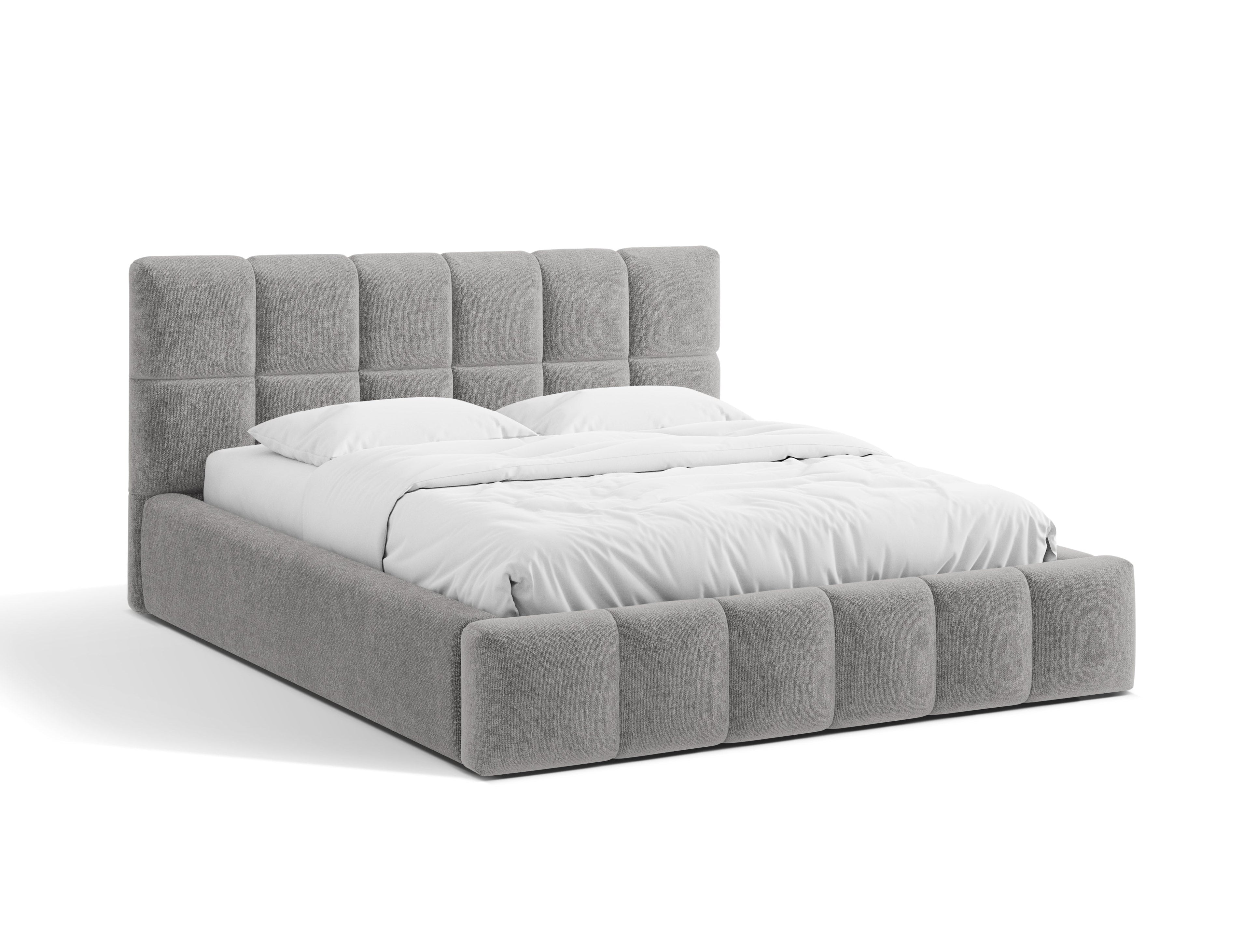 Posteľ s úložným priestorom BELLIS šedý šenil