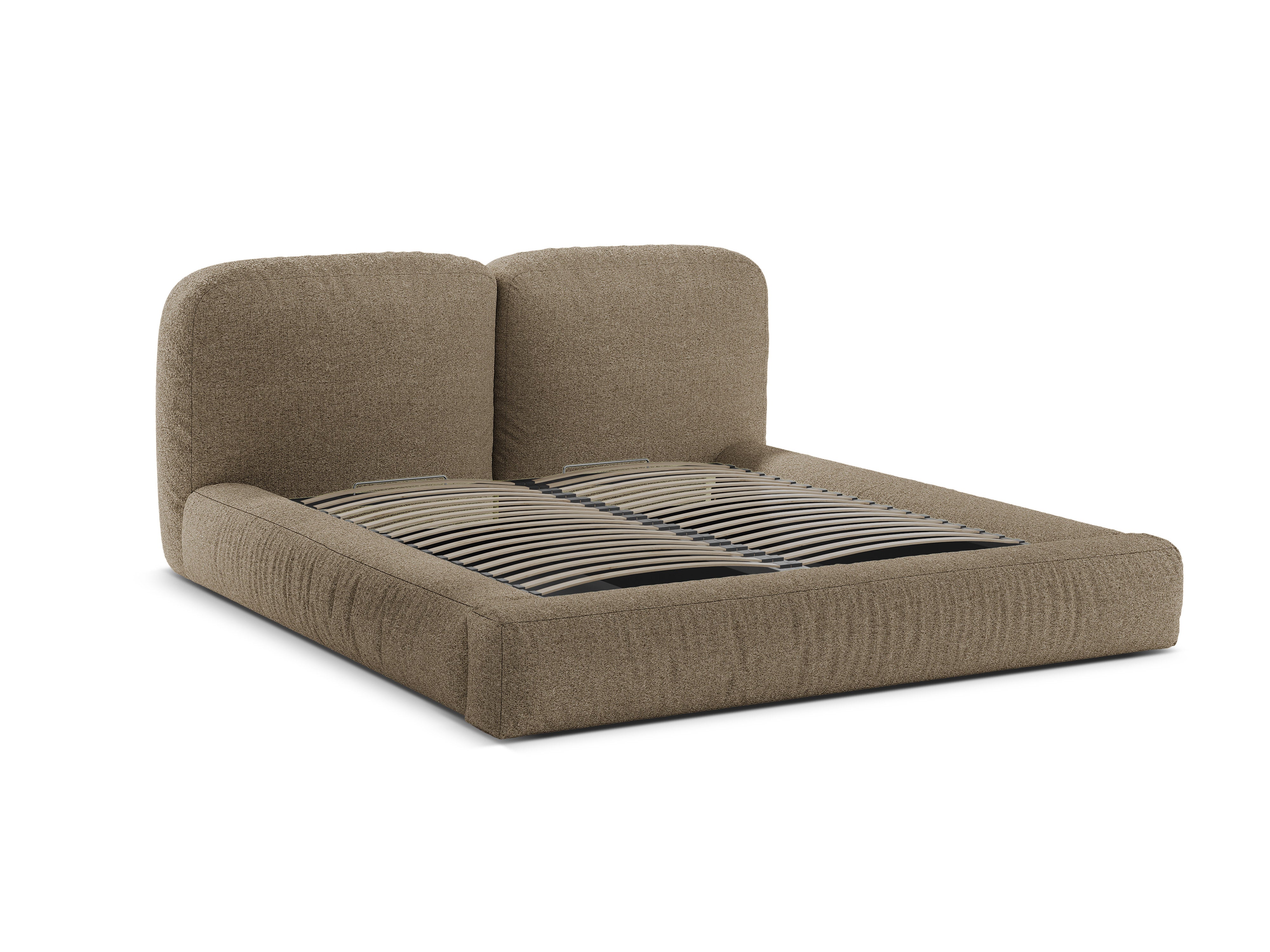 MARTINA cappuccino boucle bed