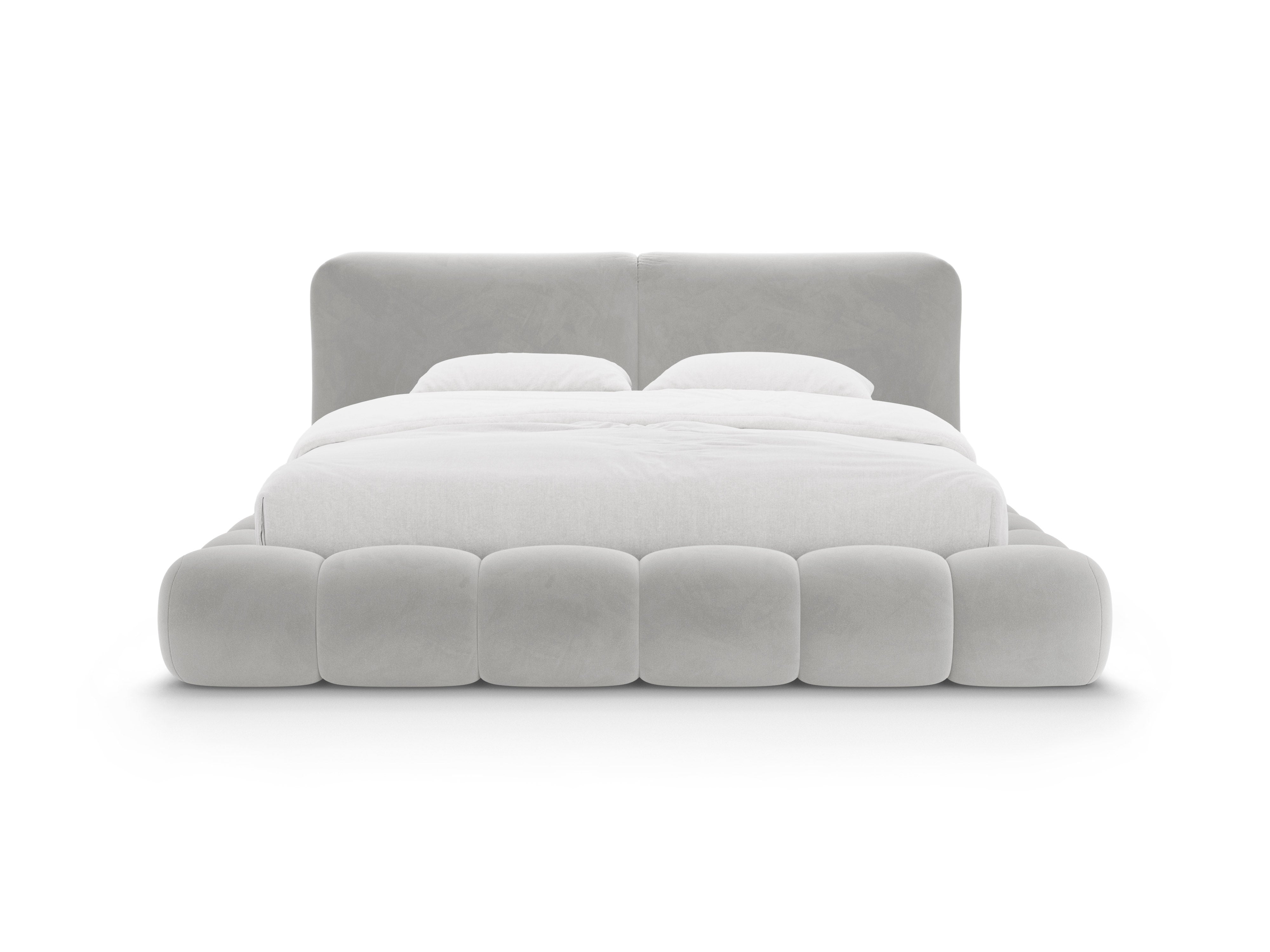 Velvet Bed SOLANGE Light Gray