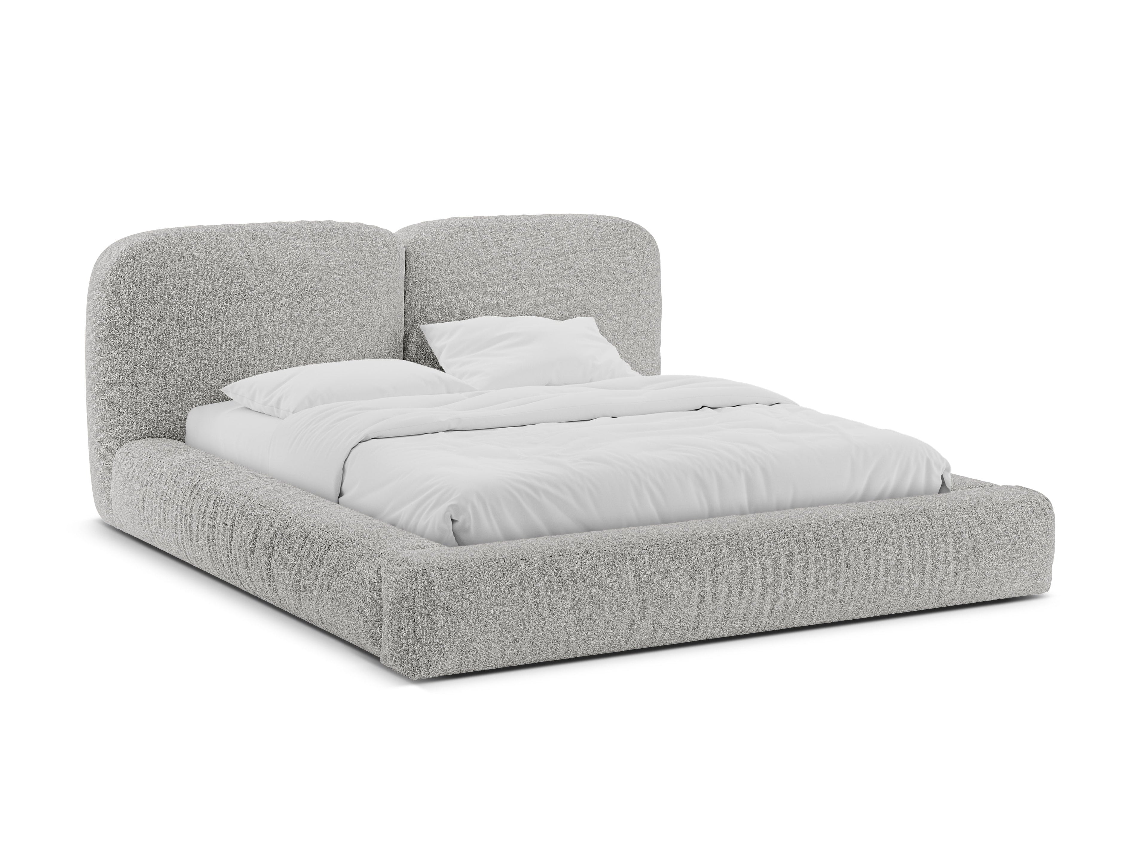 MARTINA Bed Silver Boucle
