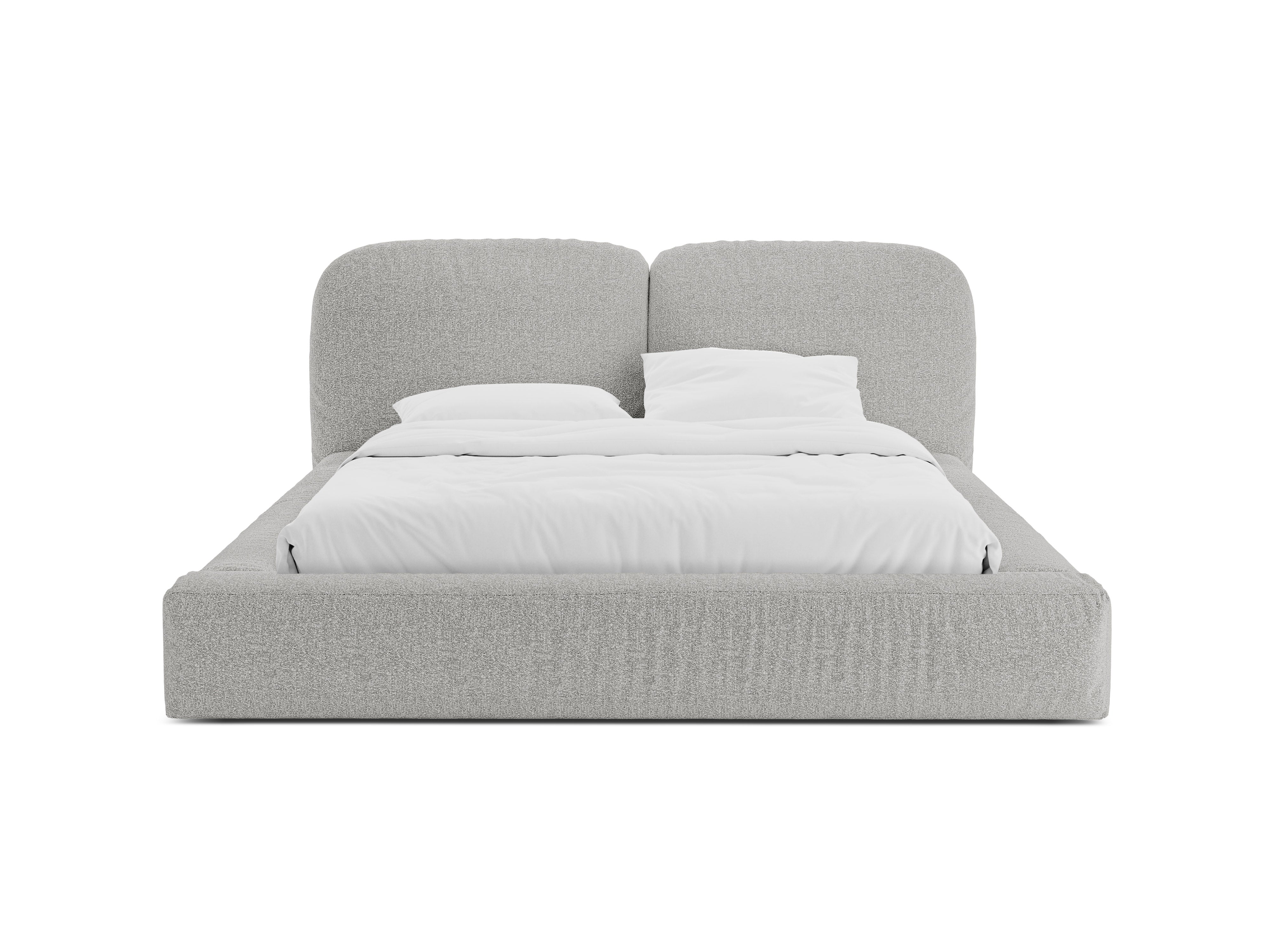 MARTINA Bed Silver Boucle