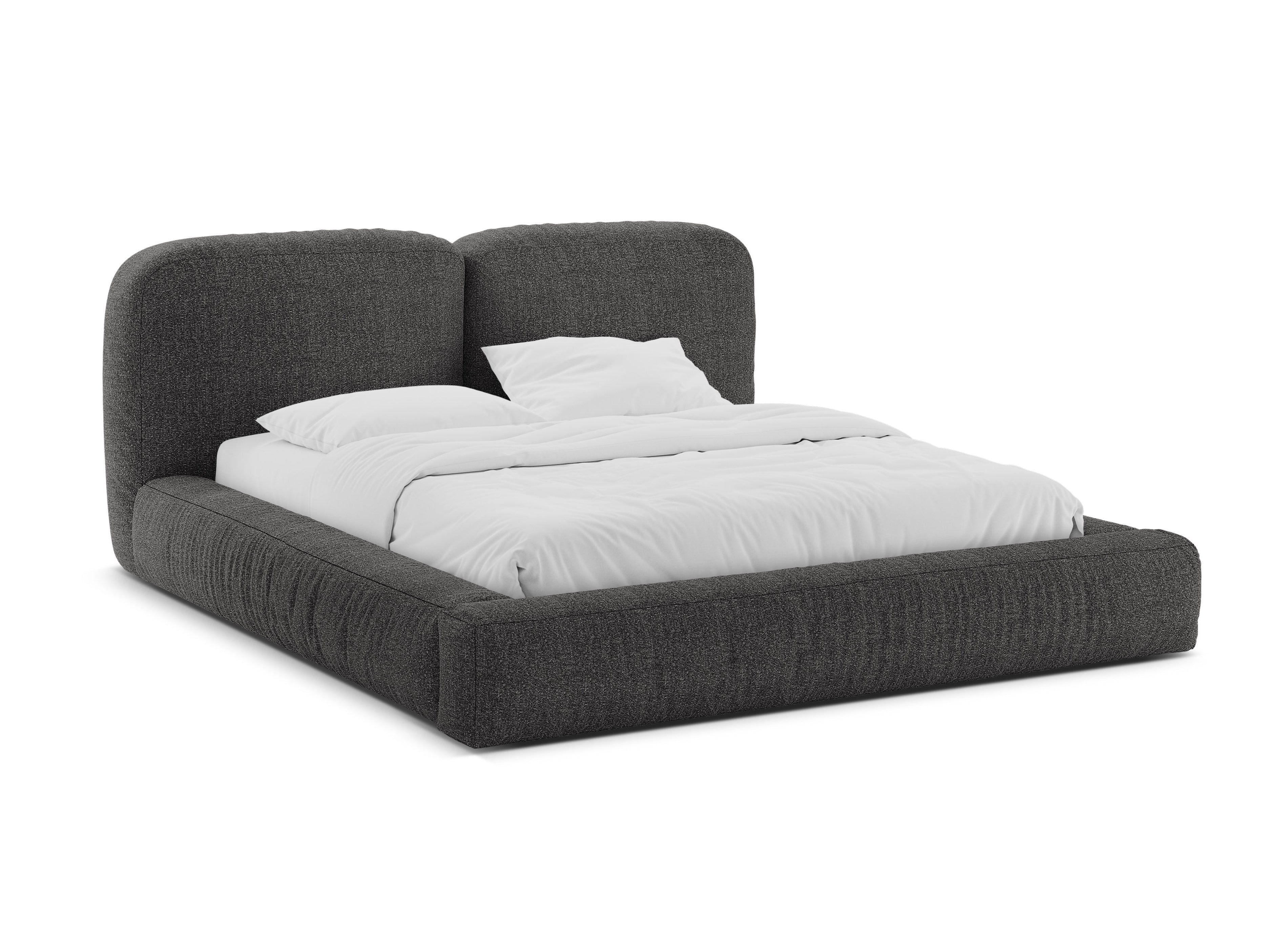 MARTINA bed in anthracite boucle