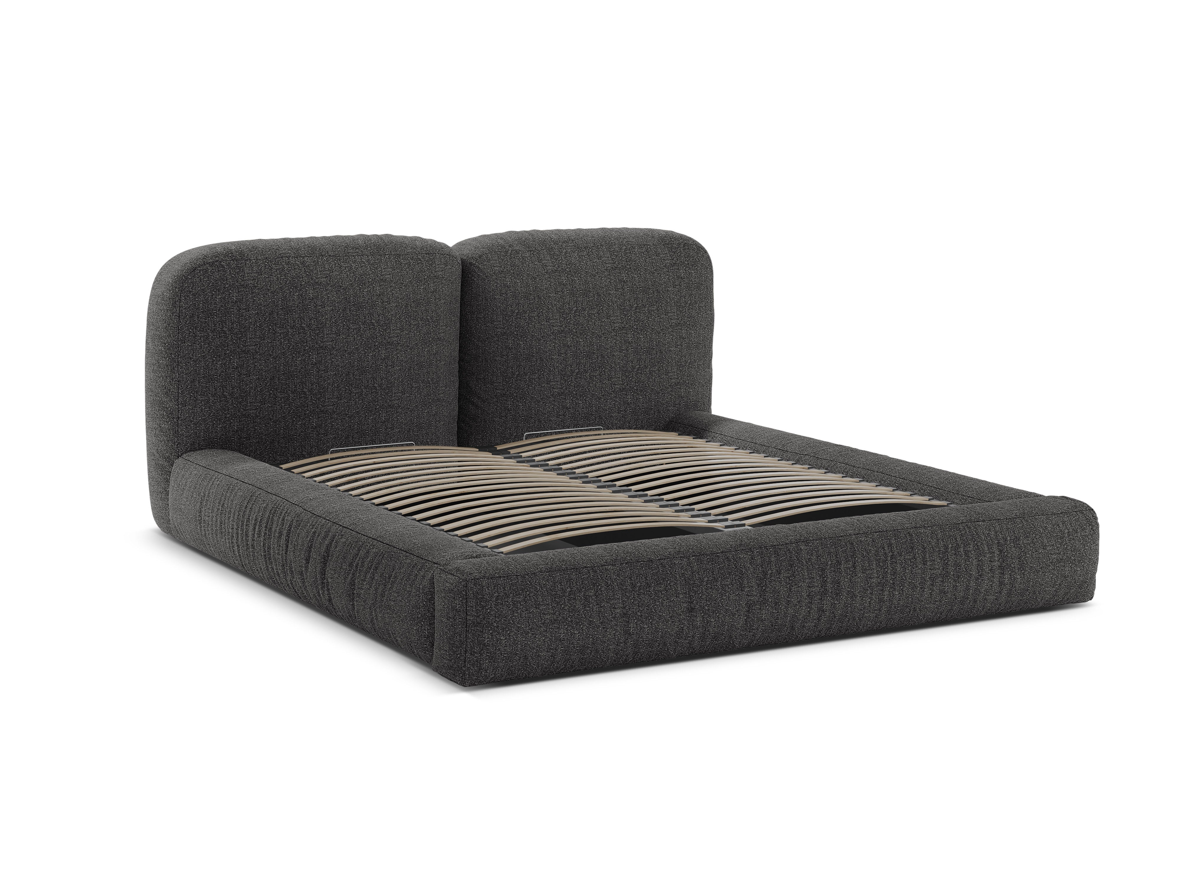 MARTINA bed in anthracite boucle