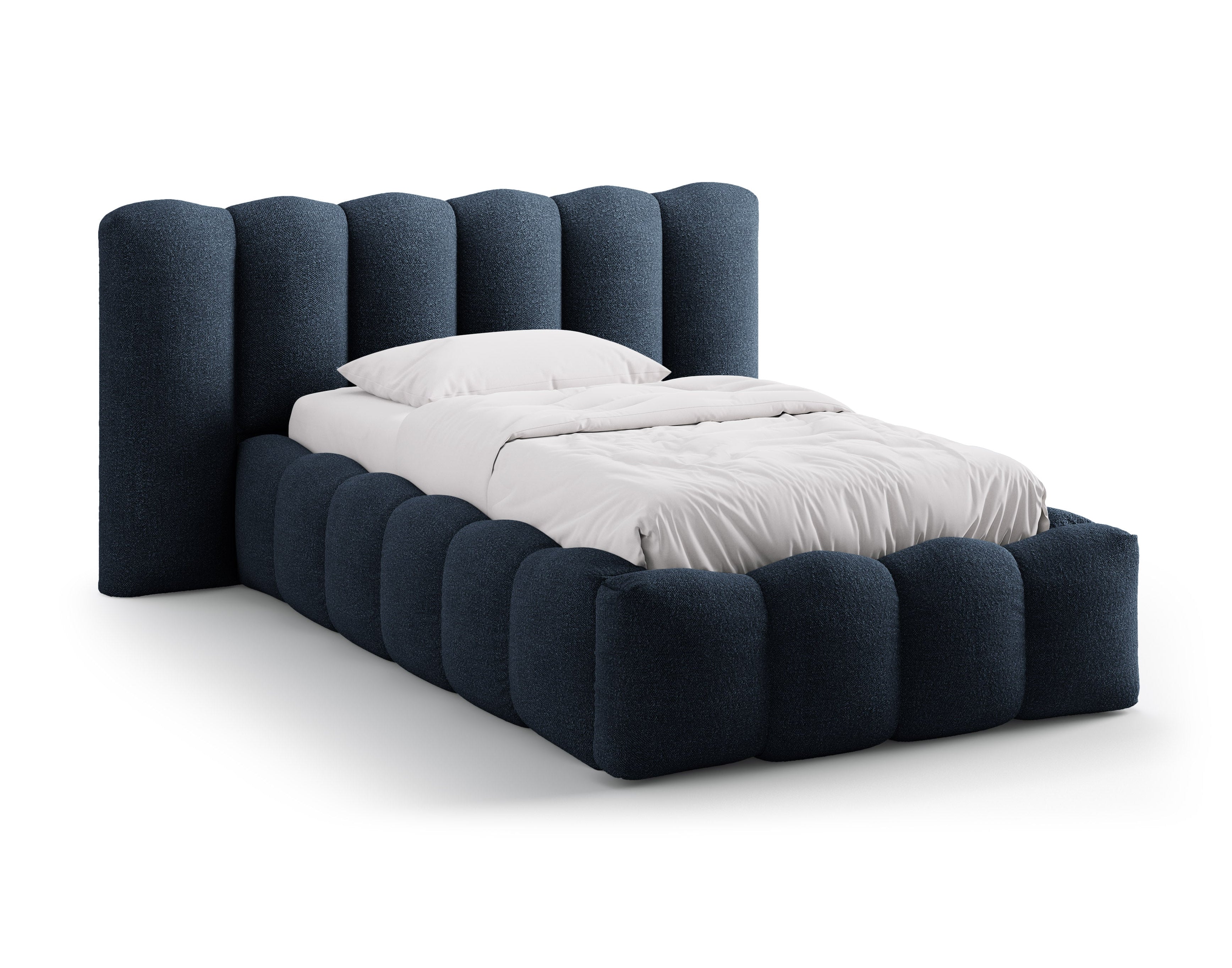 Posteľ LUPINE tmavomodrý boucle