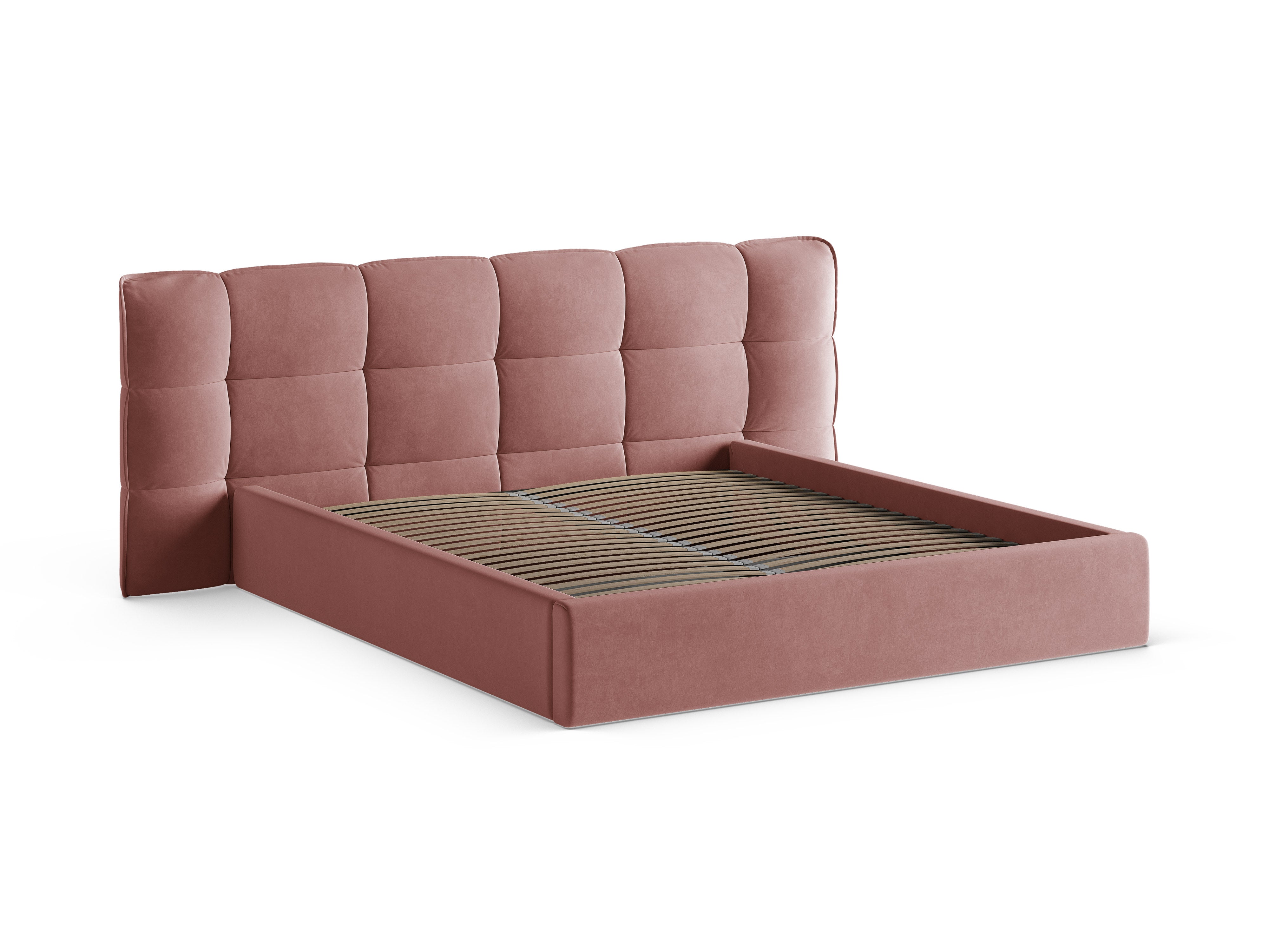 Velvet Bed with Storage ERIC Pink Flamingo