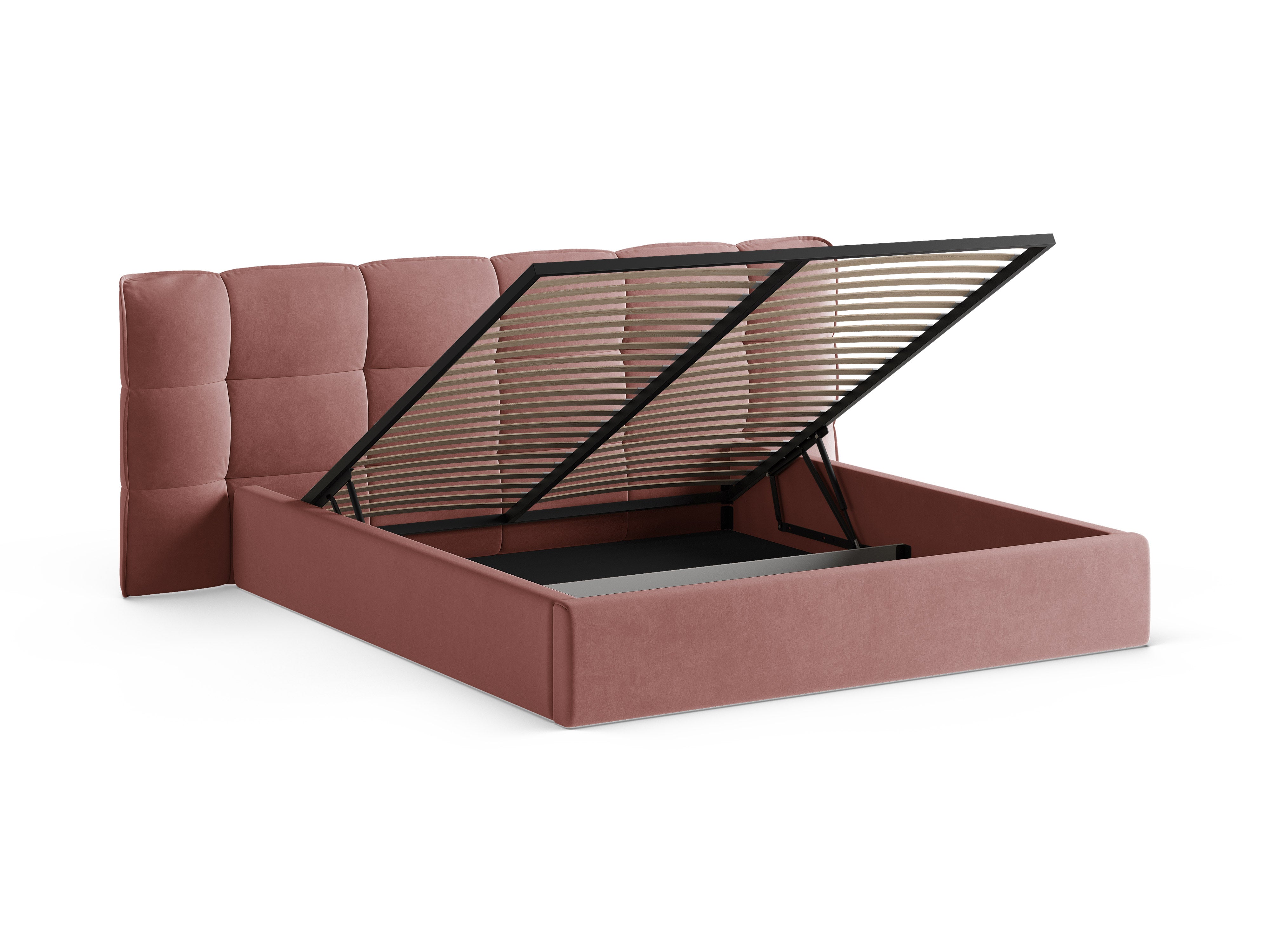 Velvet Bed with Storage ERIC Pink Flamingo