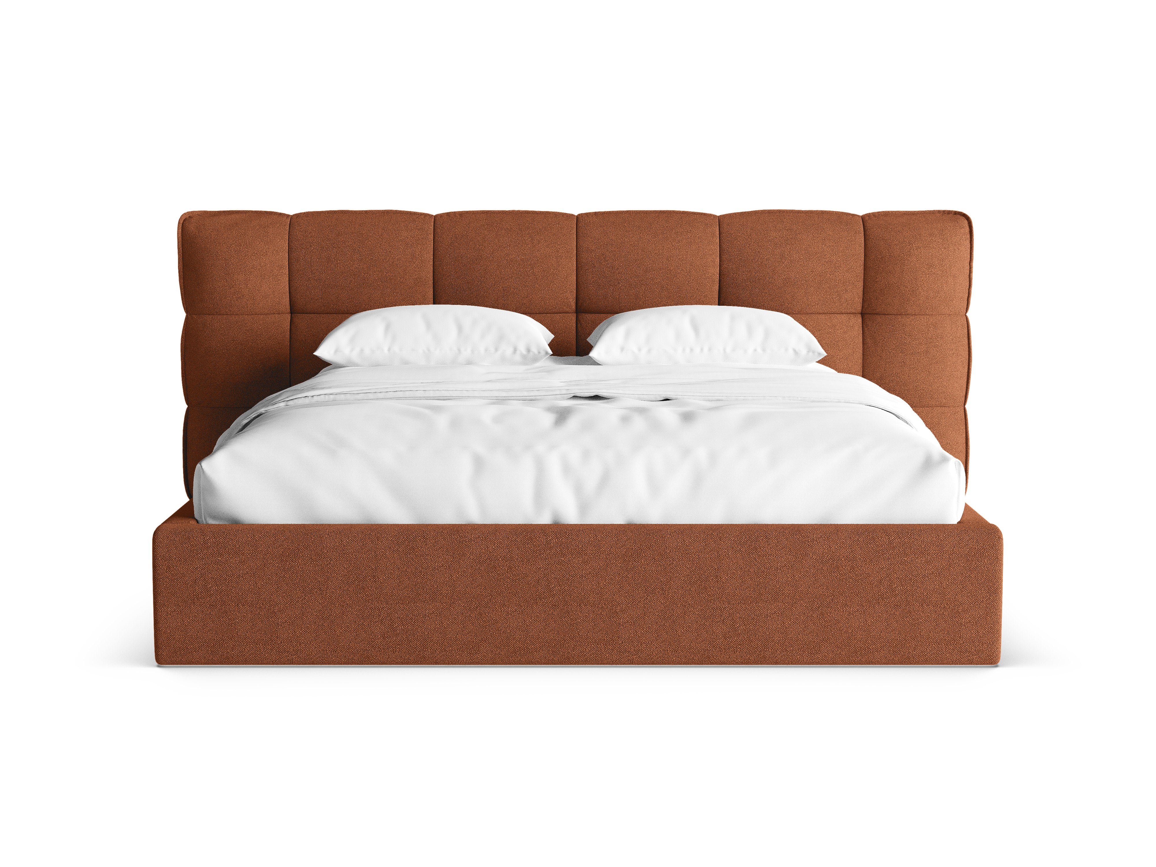 ERIC Bed with Storage in Brick Boucle