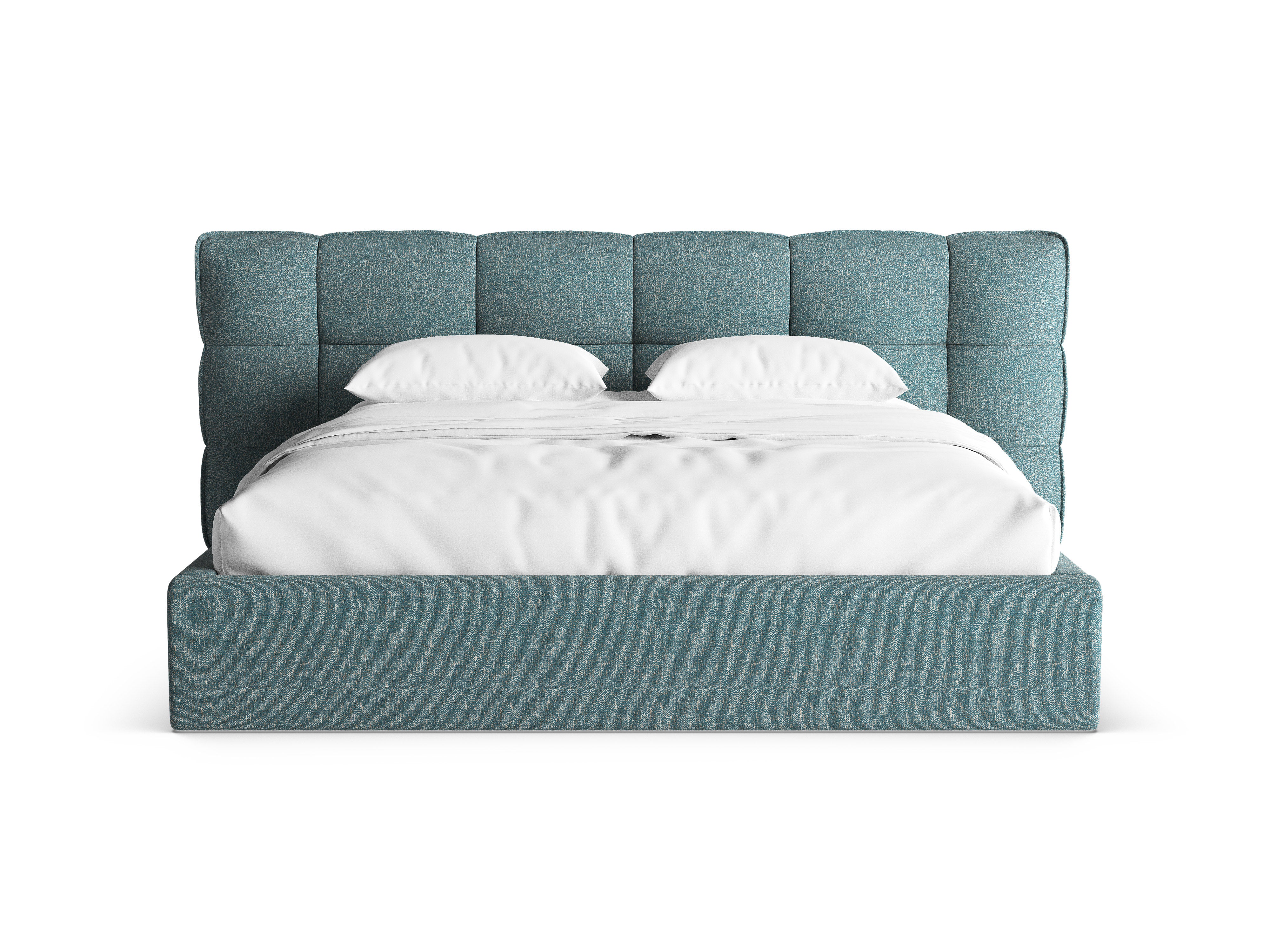 ERIC bed with storage blue mélange