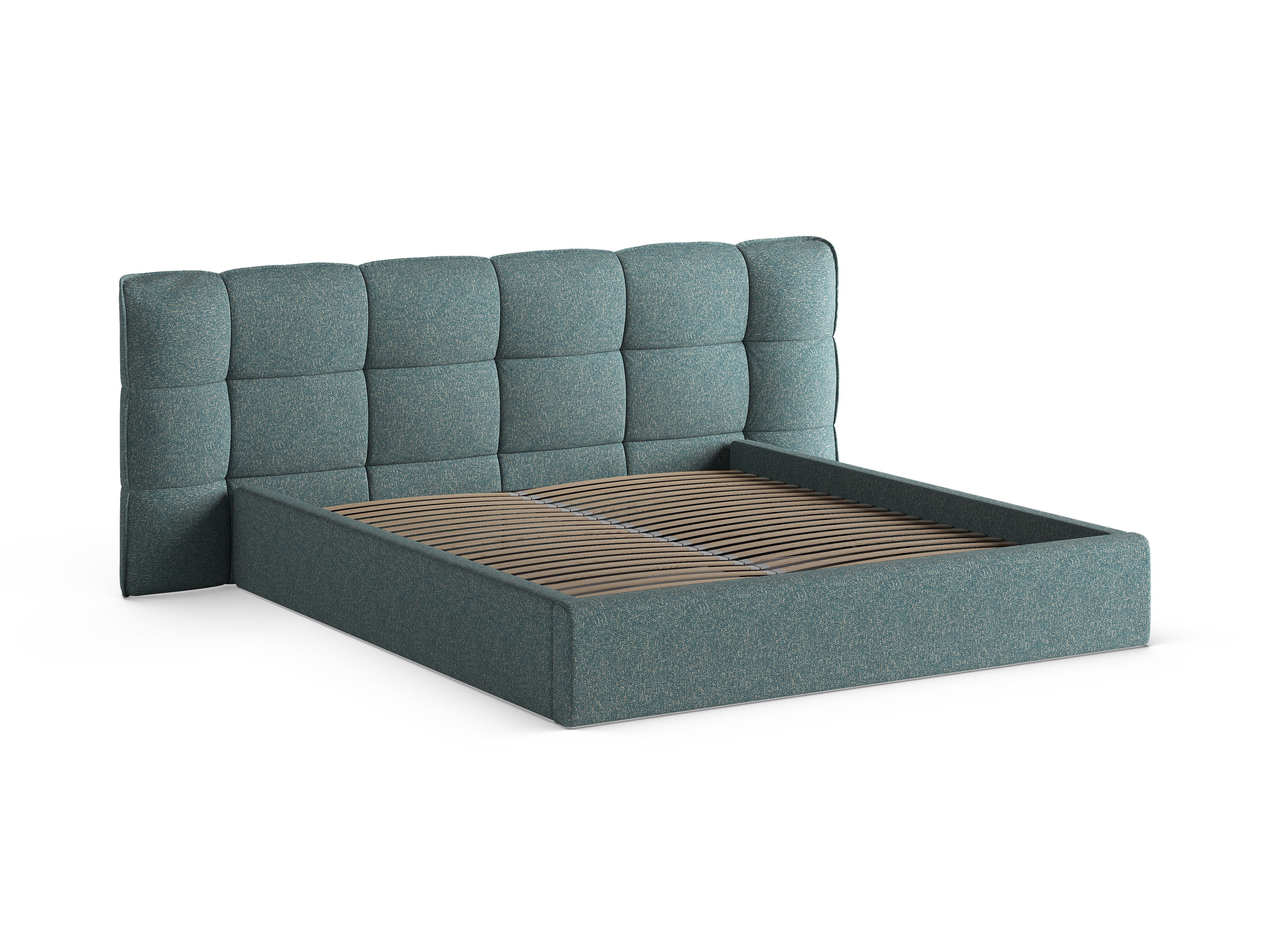 ERIC bed with storage blue mélange