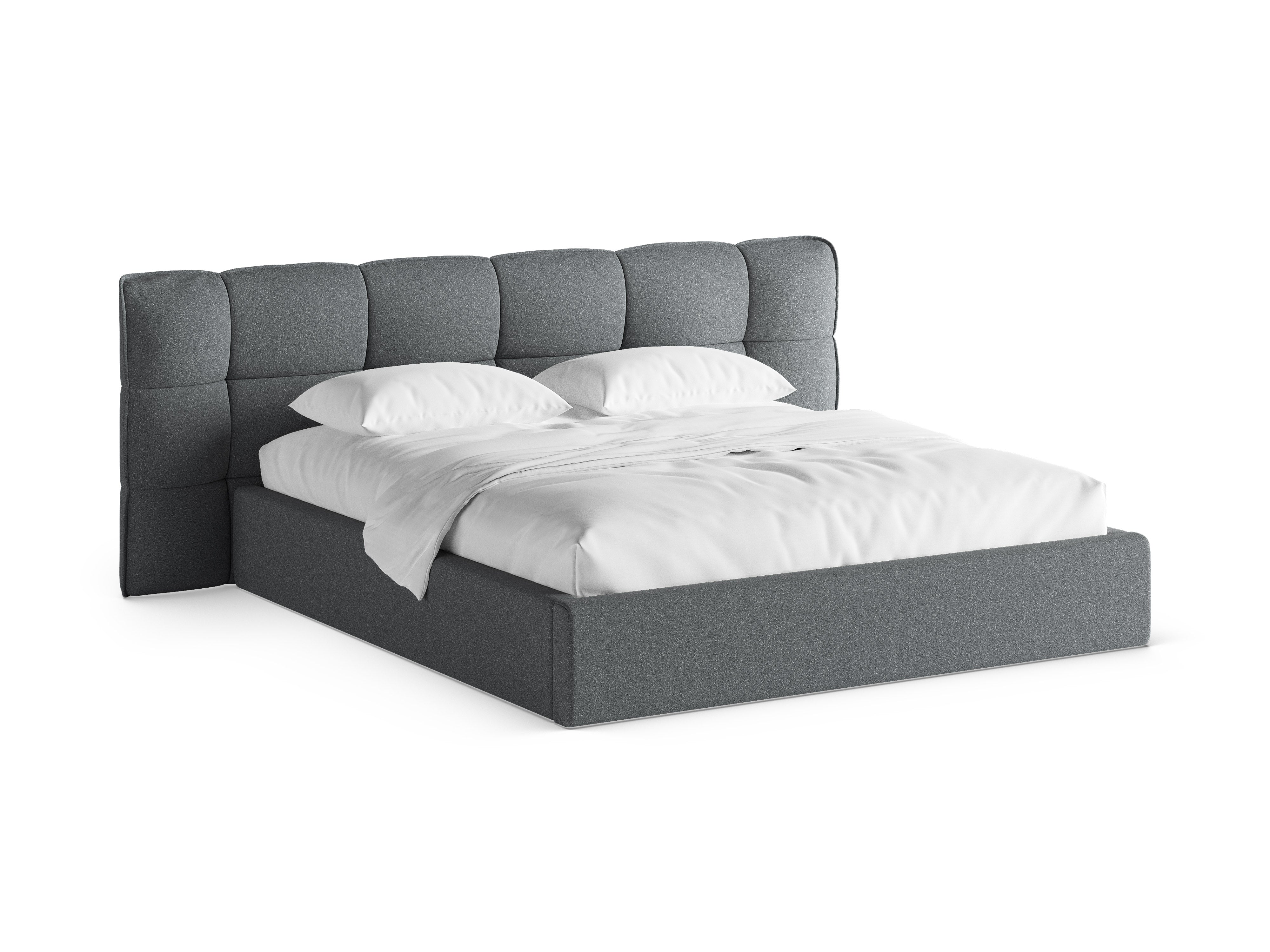 ERIC Bed with Storage in Dark Gray Melange