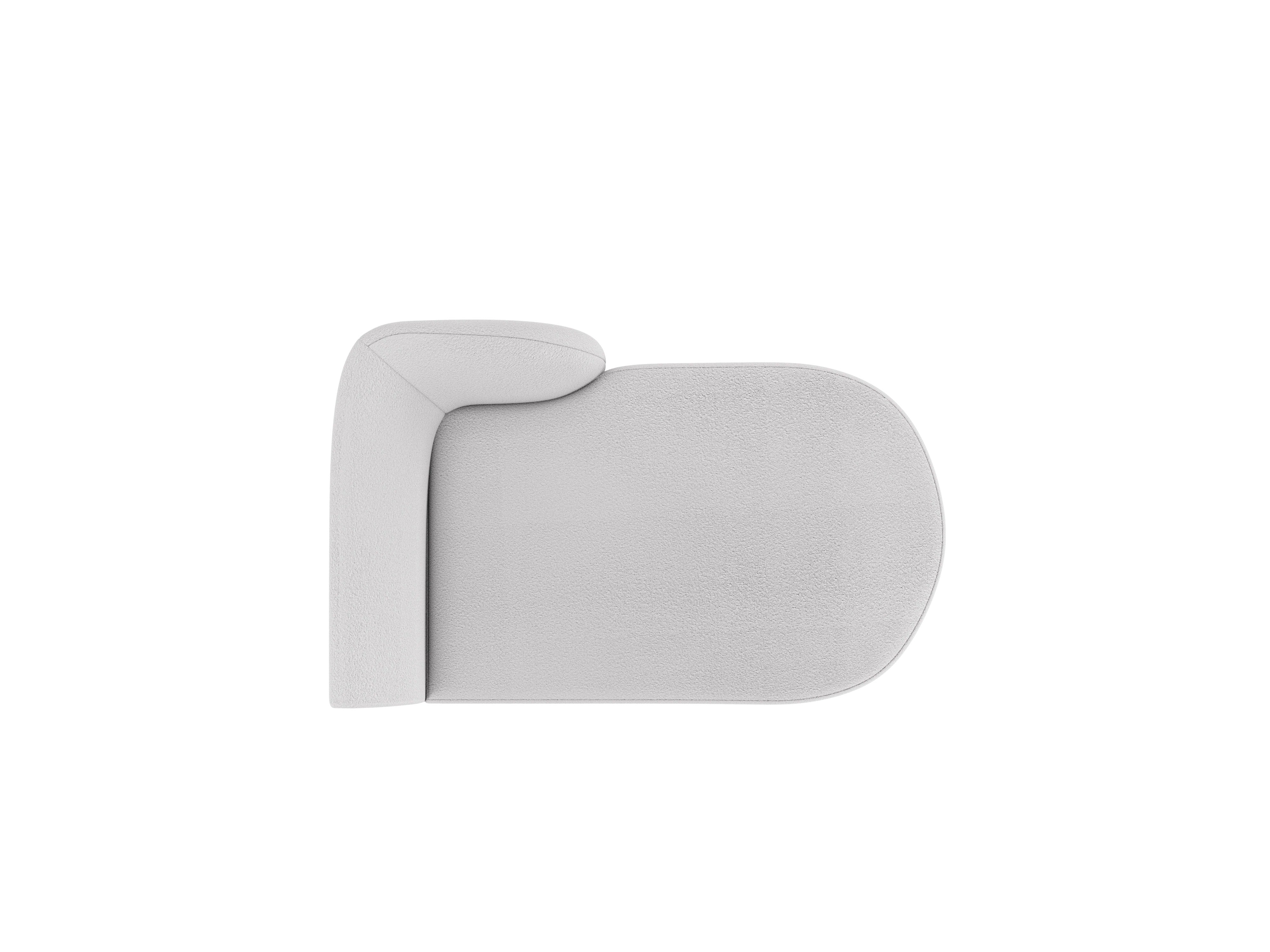 Pravostranný szezlong MILEY svetlosivý boucle