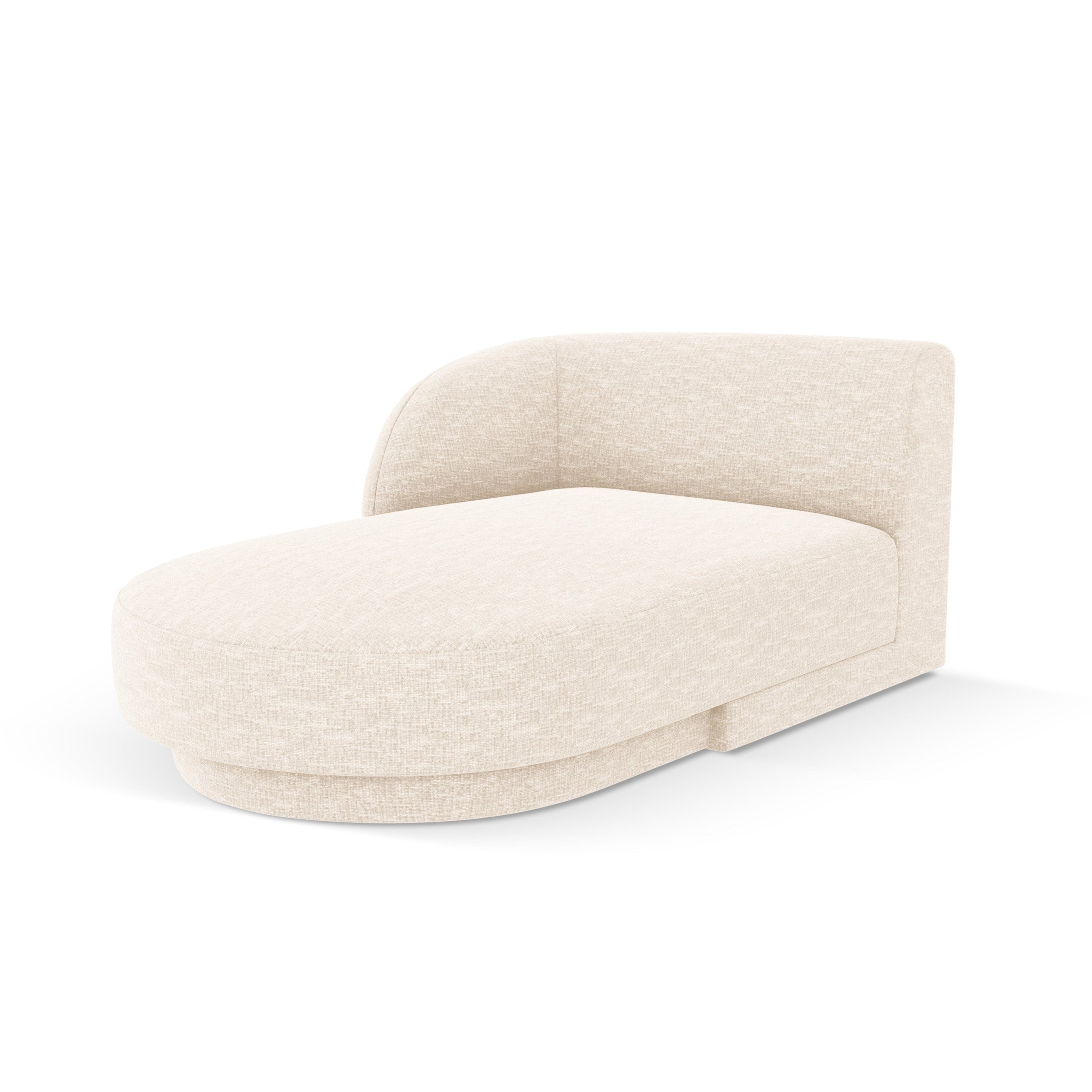 Szezlong ľavostranný MILEY svetlo béžový s jemným zamatom