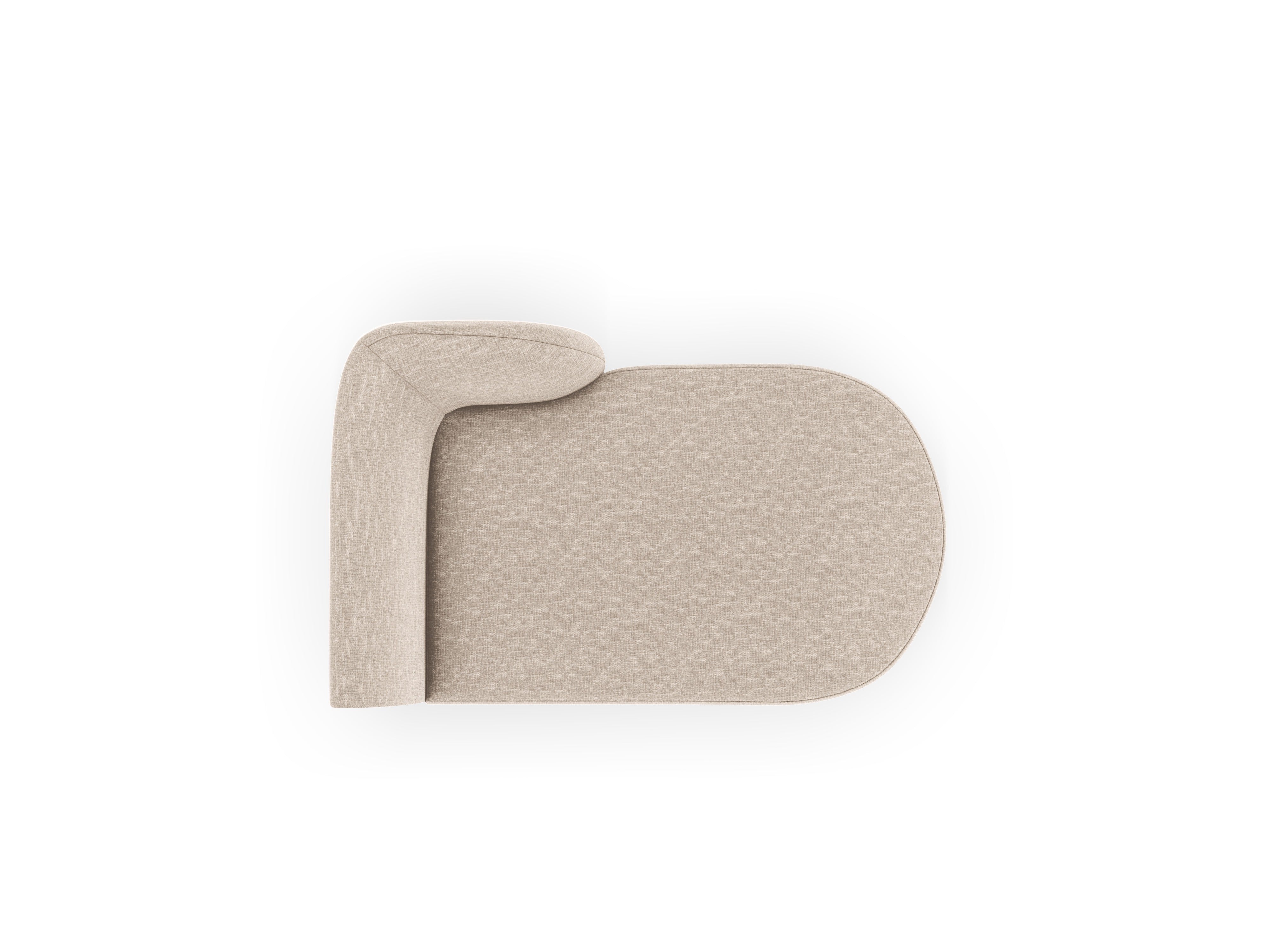 Pravostranný szezlong MILEY béžový šenilový