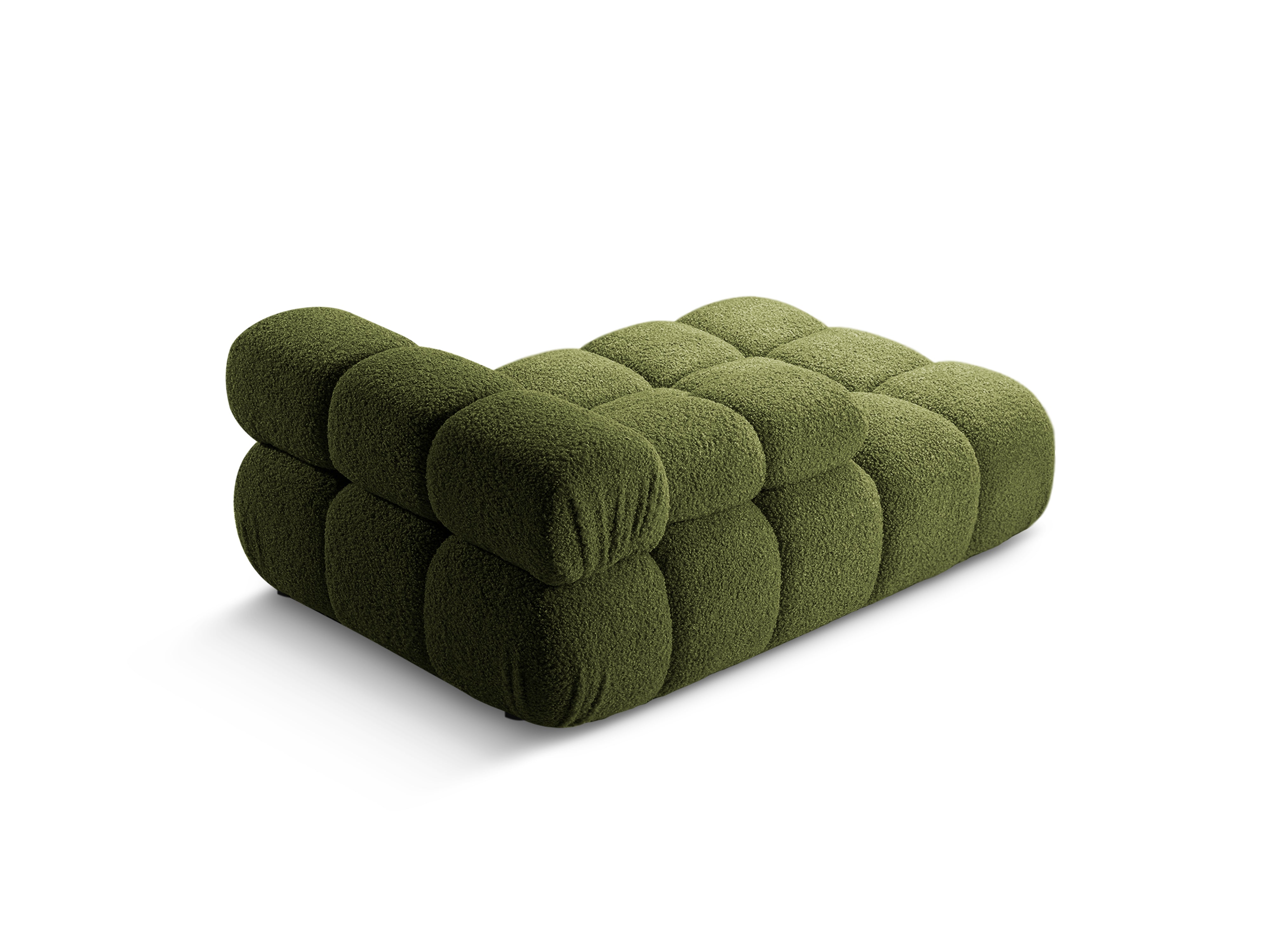 Zelený boucle ľavý szezlong BELLIS