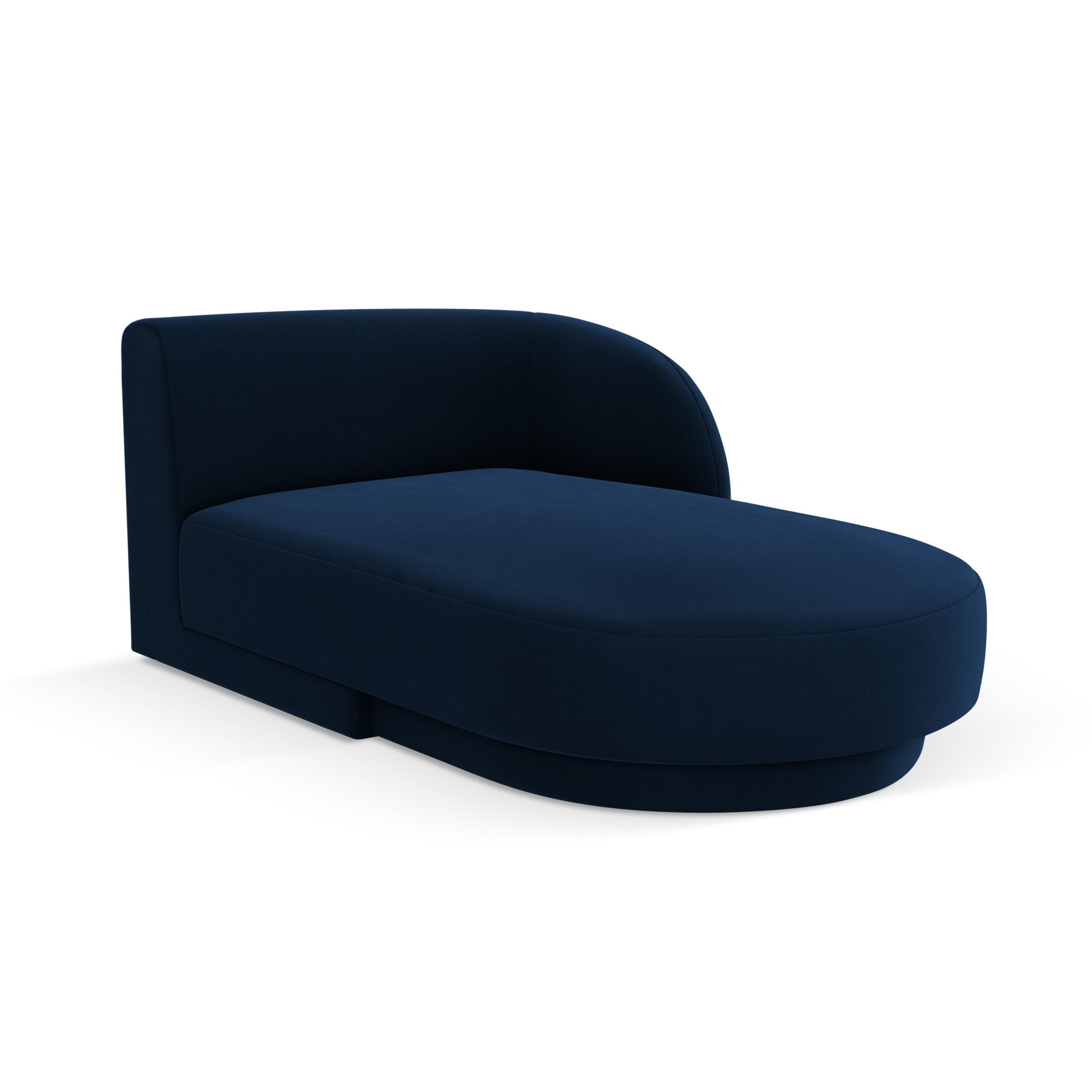 Right-facing velvet chaise longue MILEY royal blue