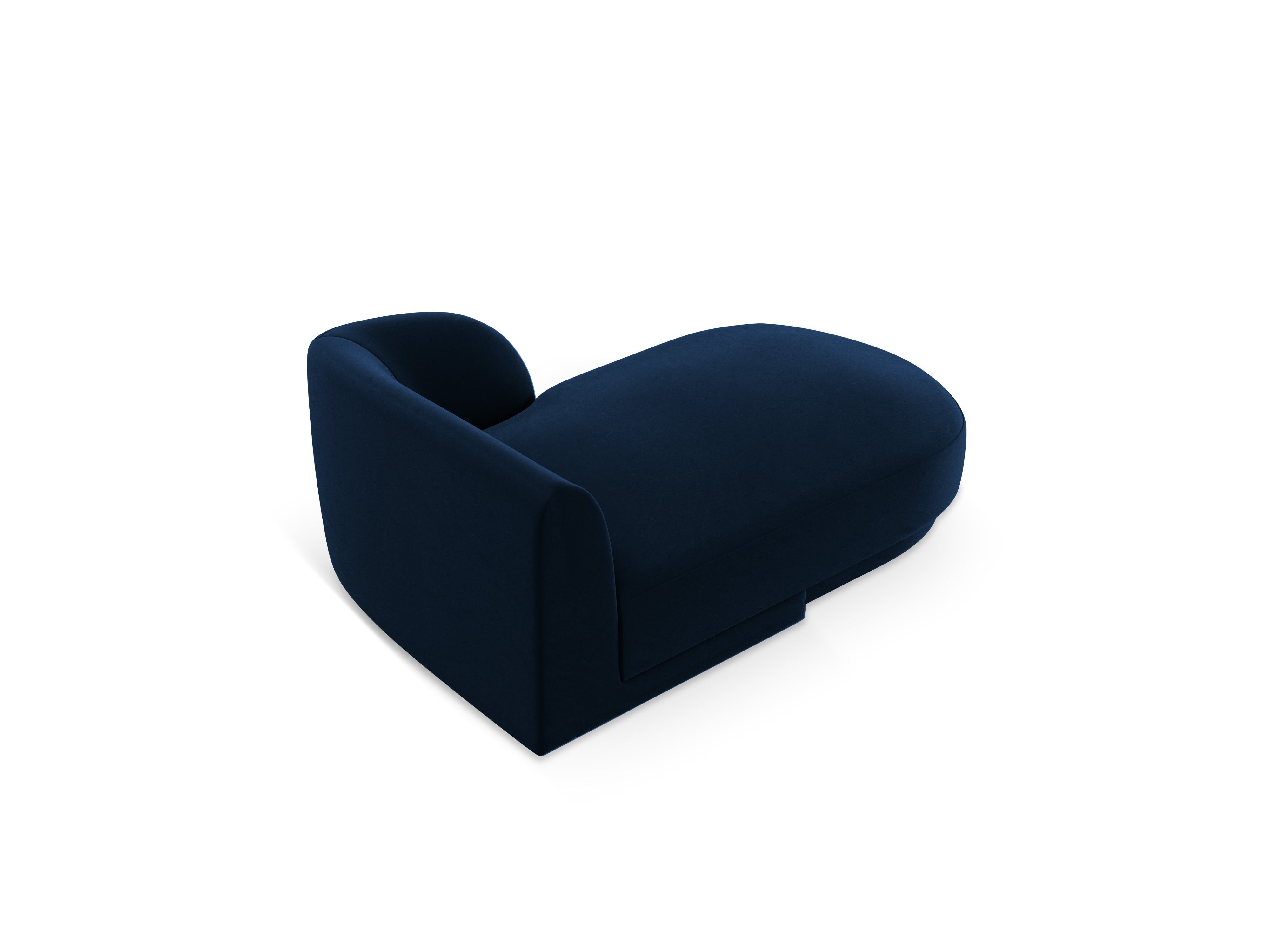Right-facing velvet chaise longue MILEY royal blue