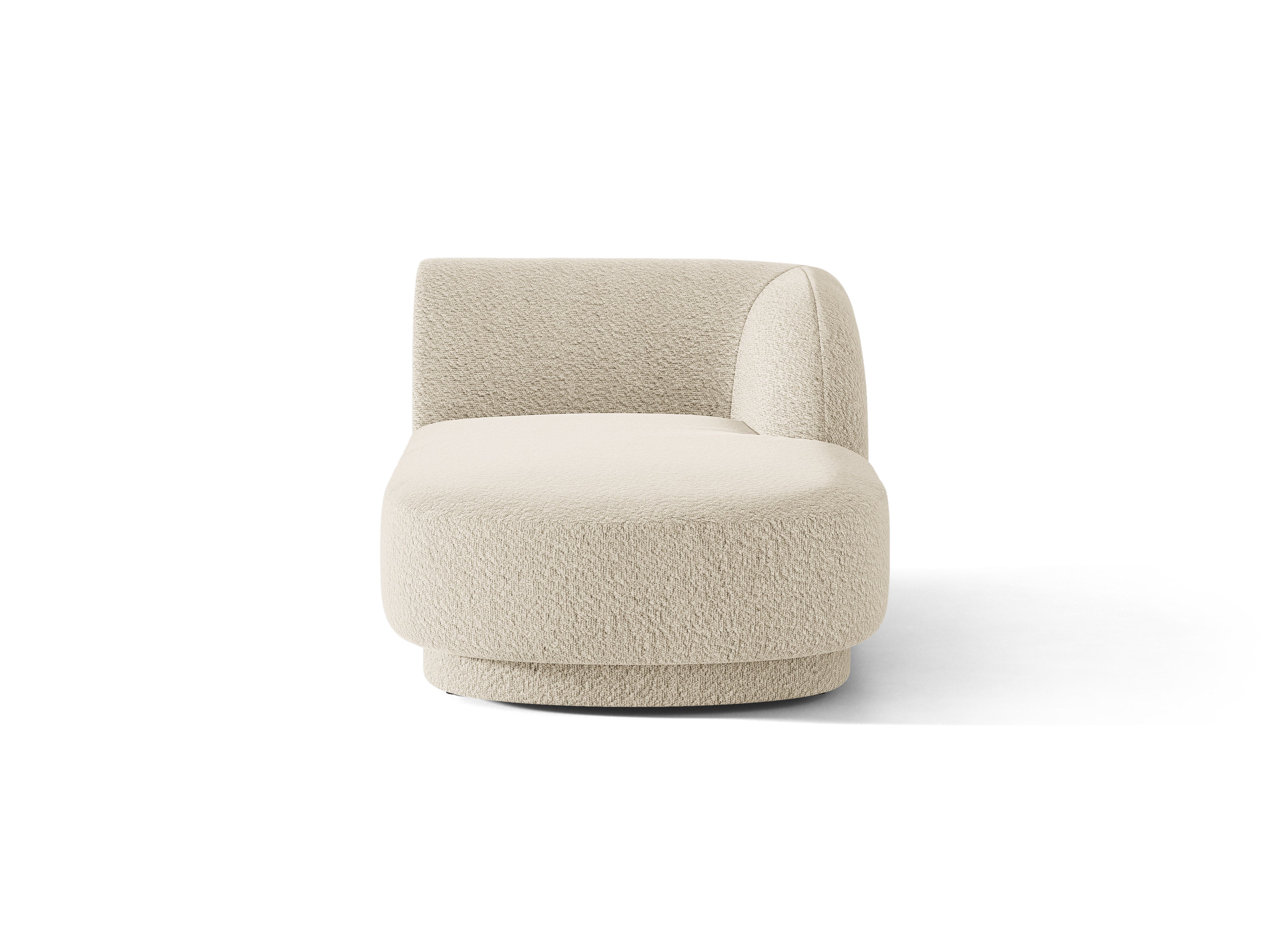 Szezlong prawostronny MILEY beżowy boucle do salonu