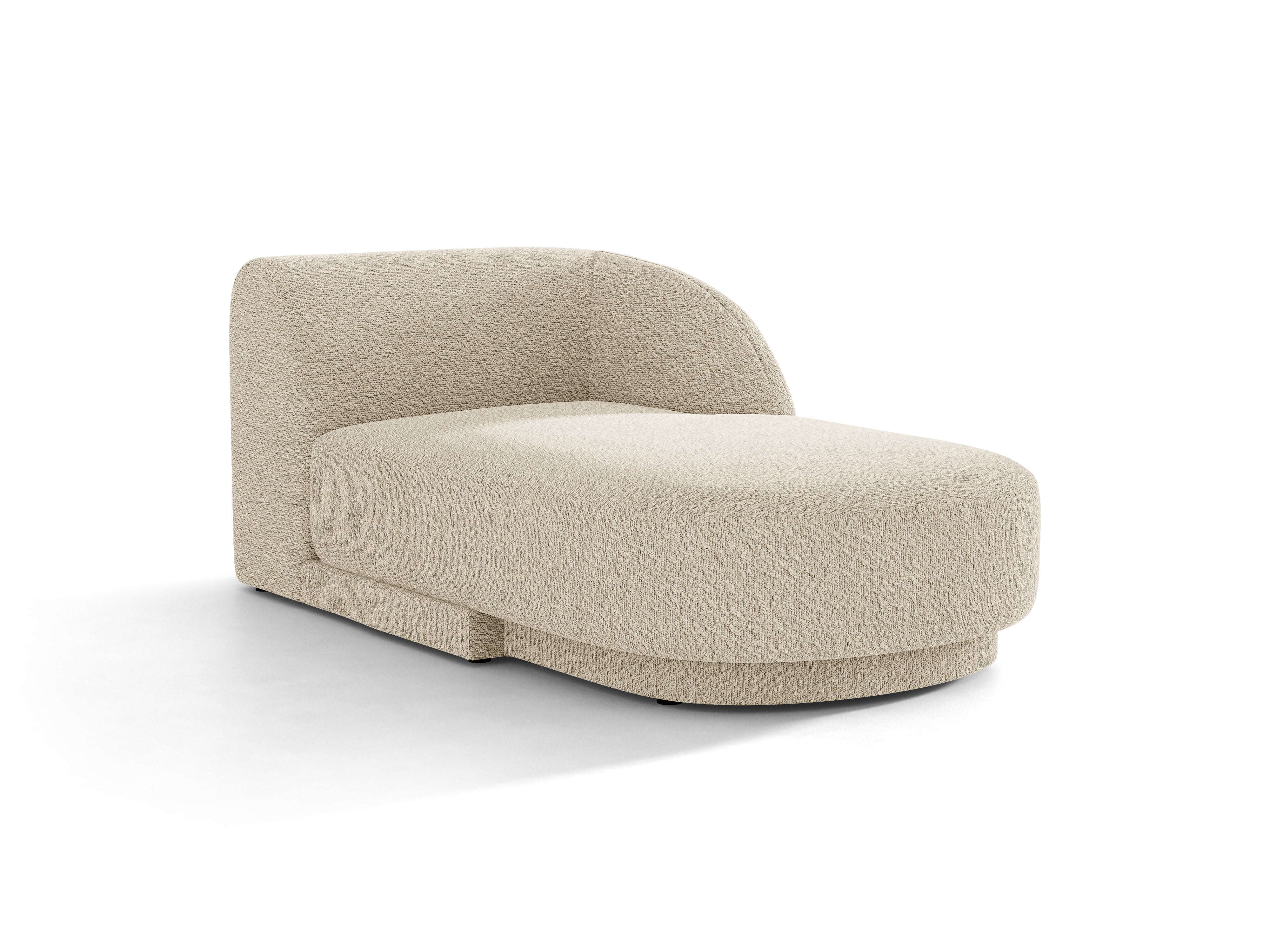 Szezlong prawostronny MILEY beżowy boucle – Micadoni