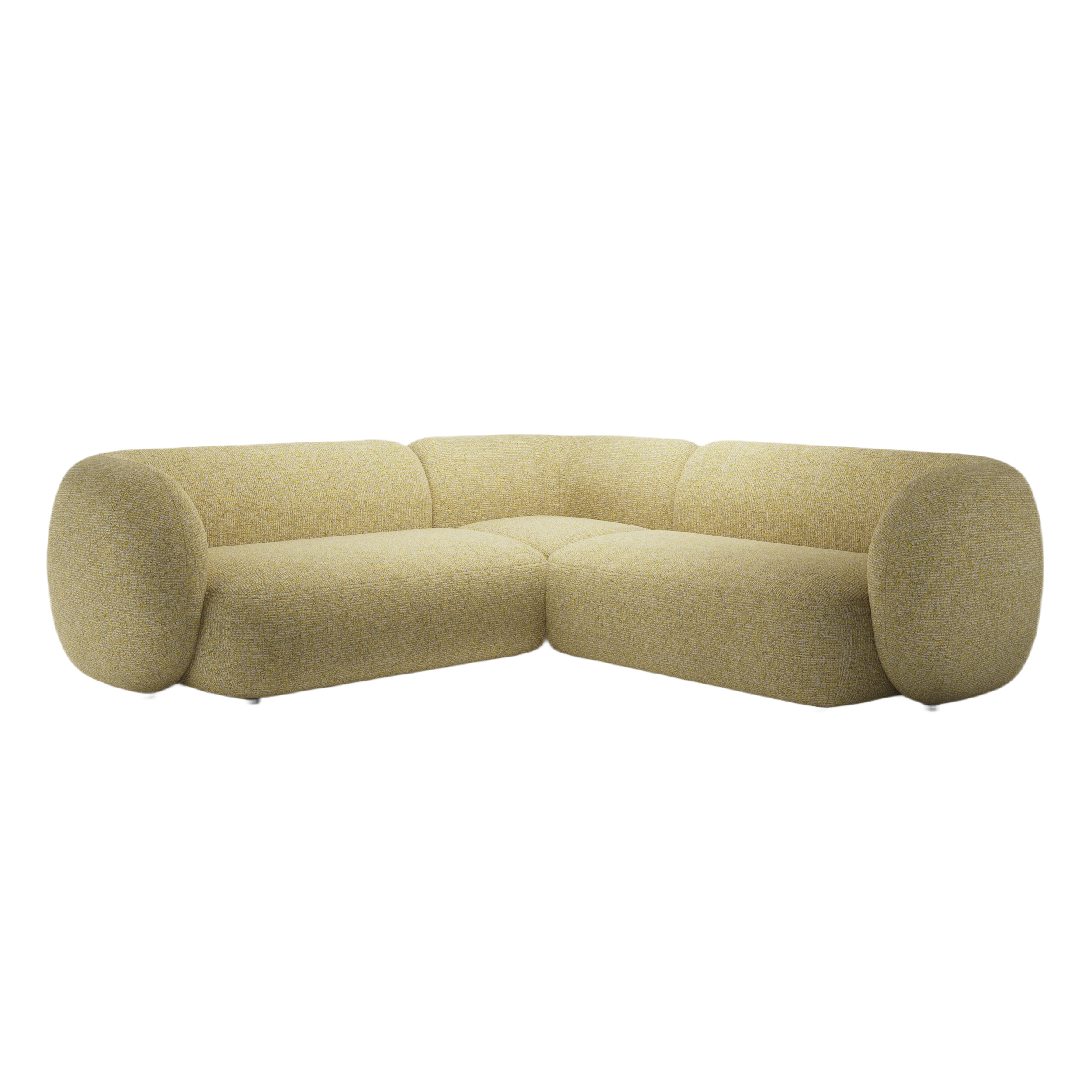 Symmetrical Corner Sofa KATE Yellow Melange