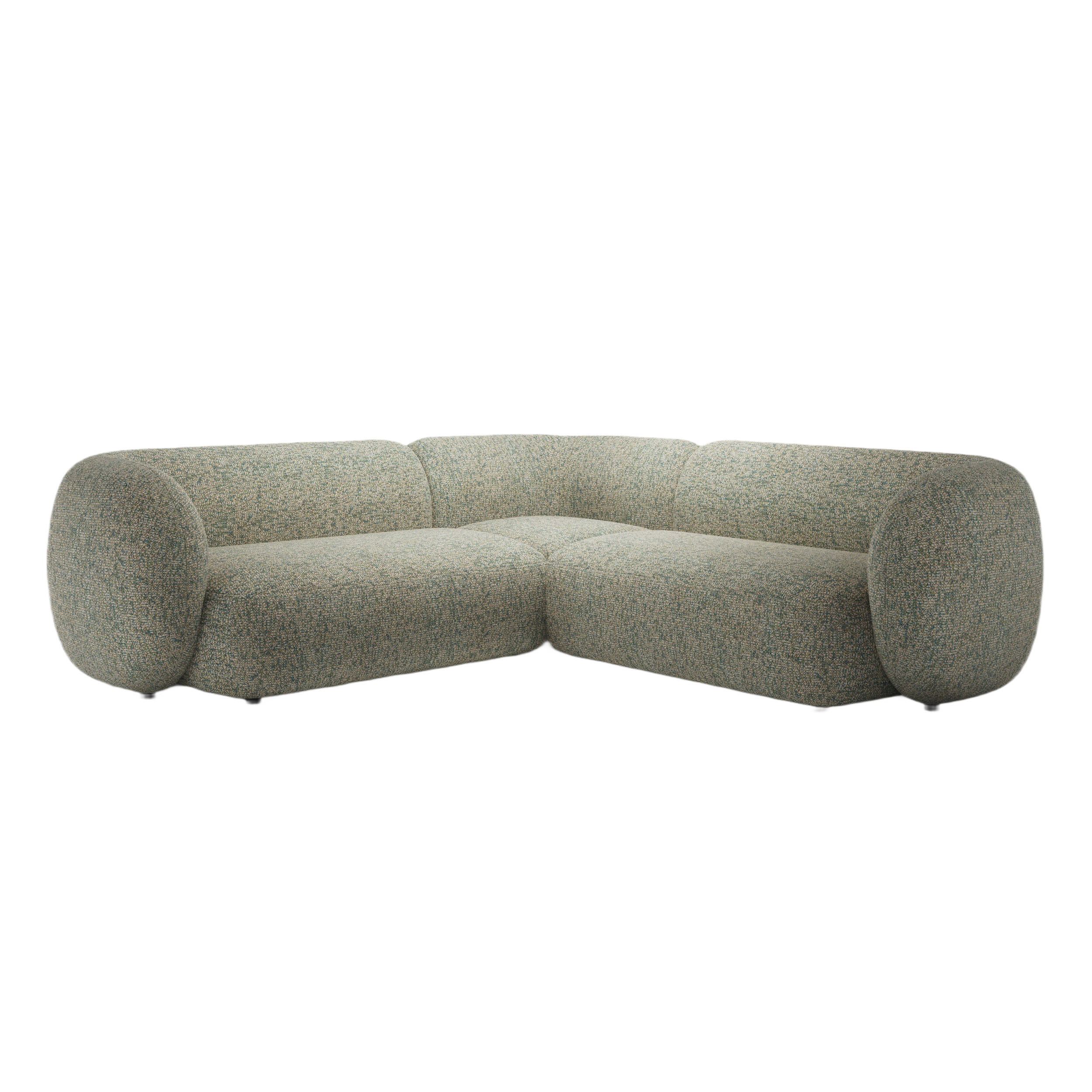 Symetrický rohový gauč KATE svetlozelený melír