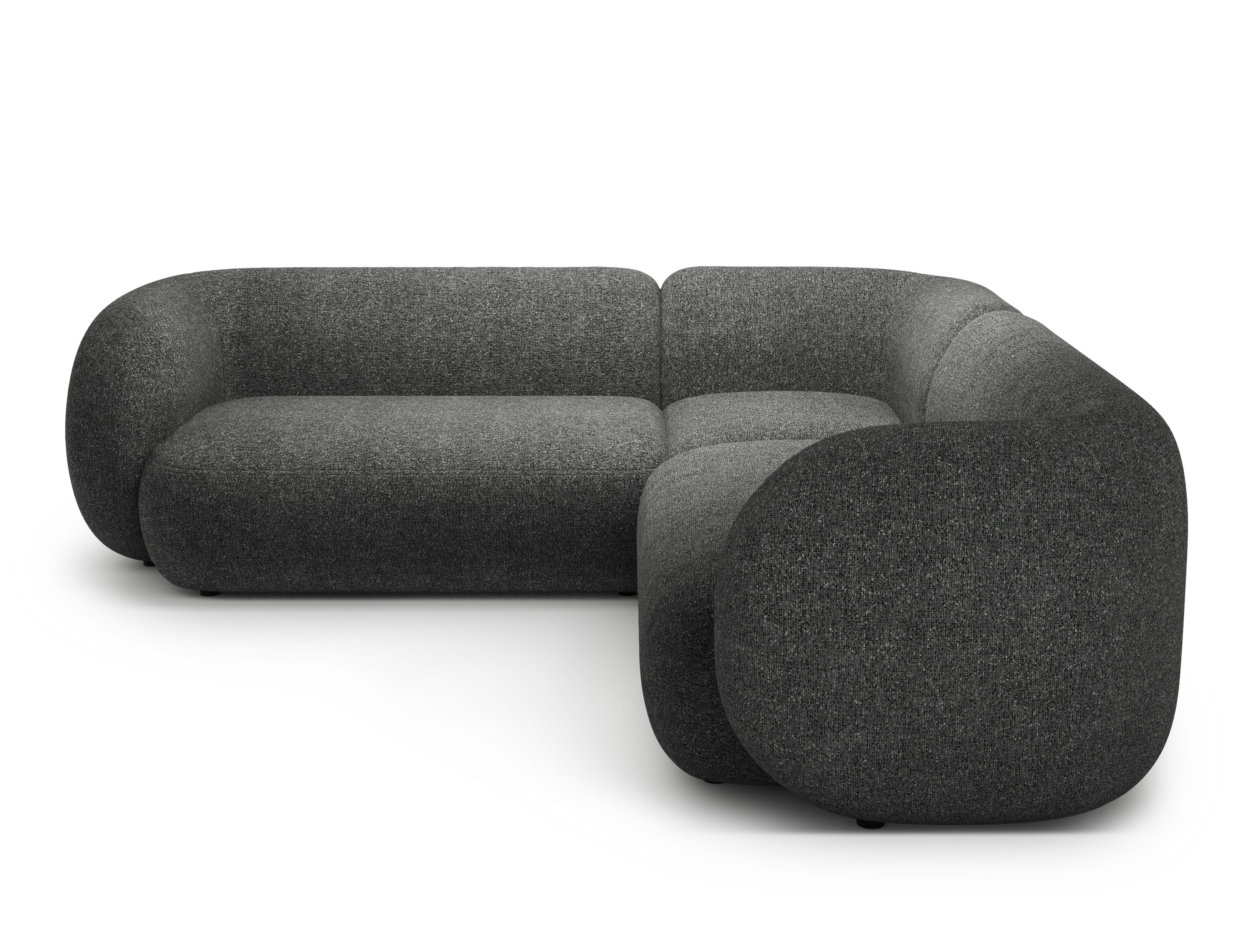 Symmetrical Corner Sofa KATE Dark Gray Melange