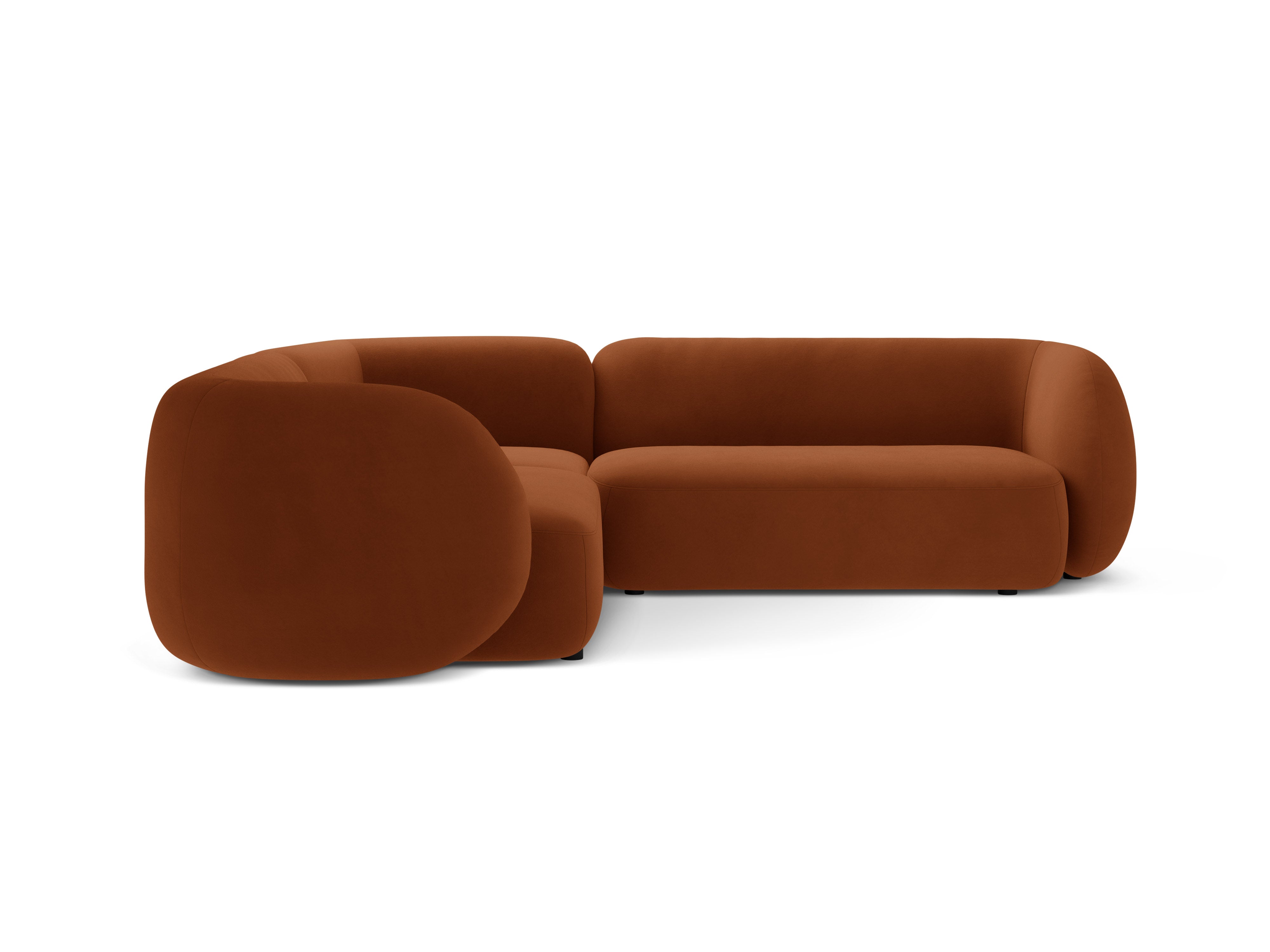 Narożnik aksamitny symetryczny KATE terracotta – Micadoni