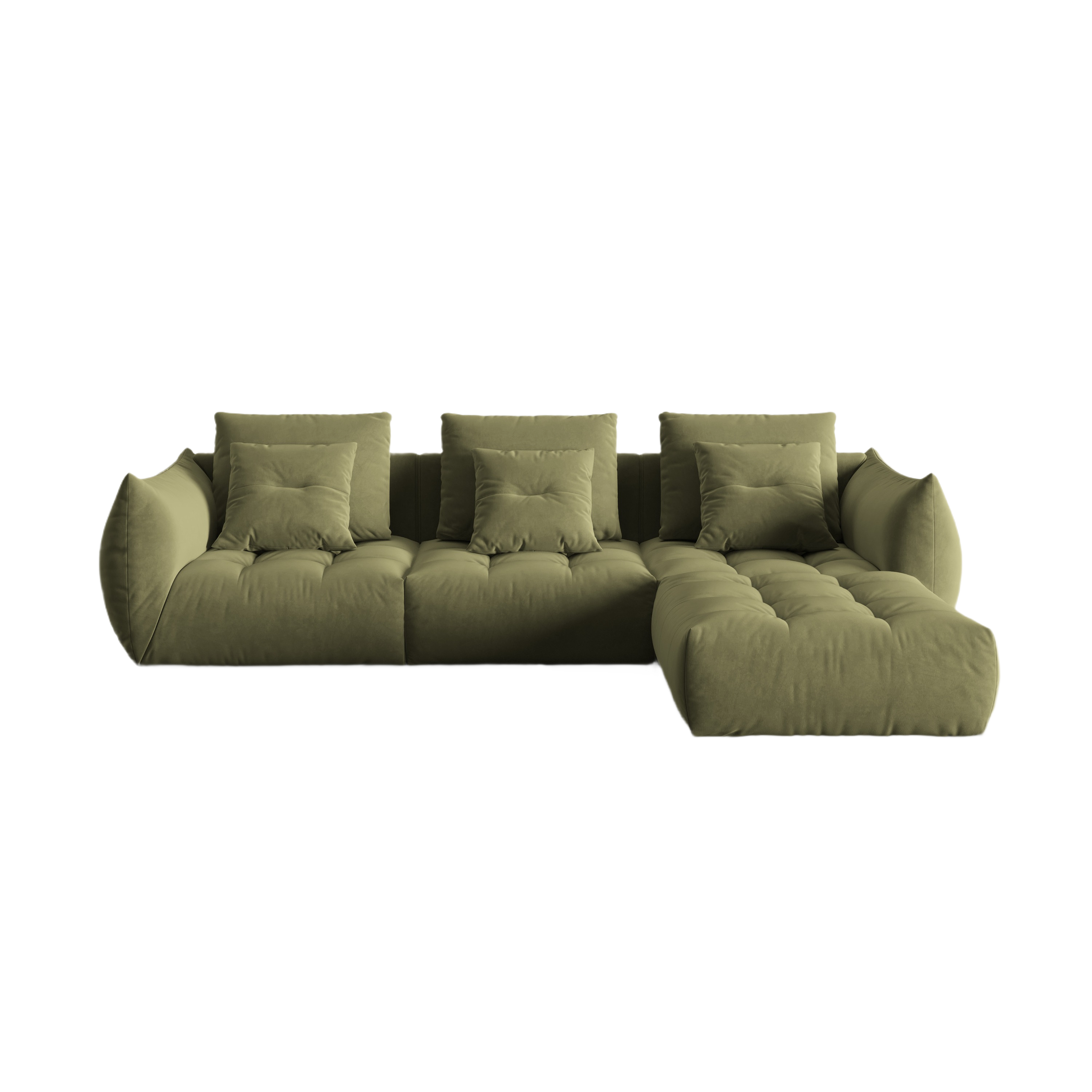 Modular Velvet Corner Sofa BLOOM Green