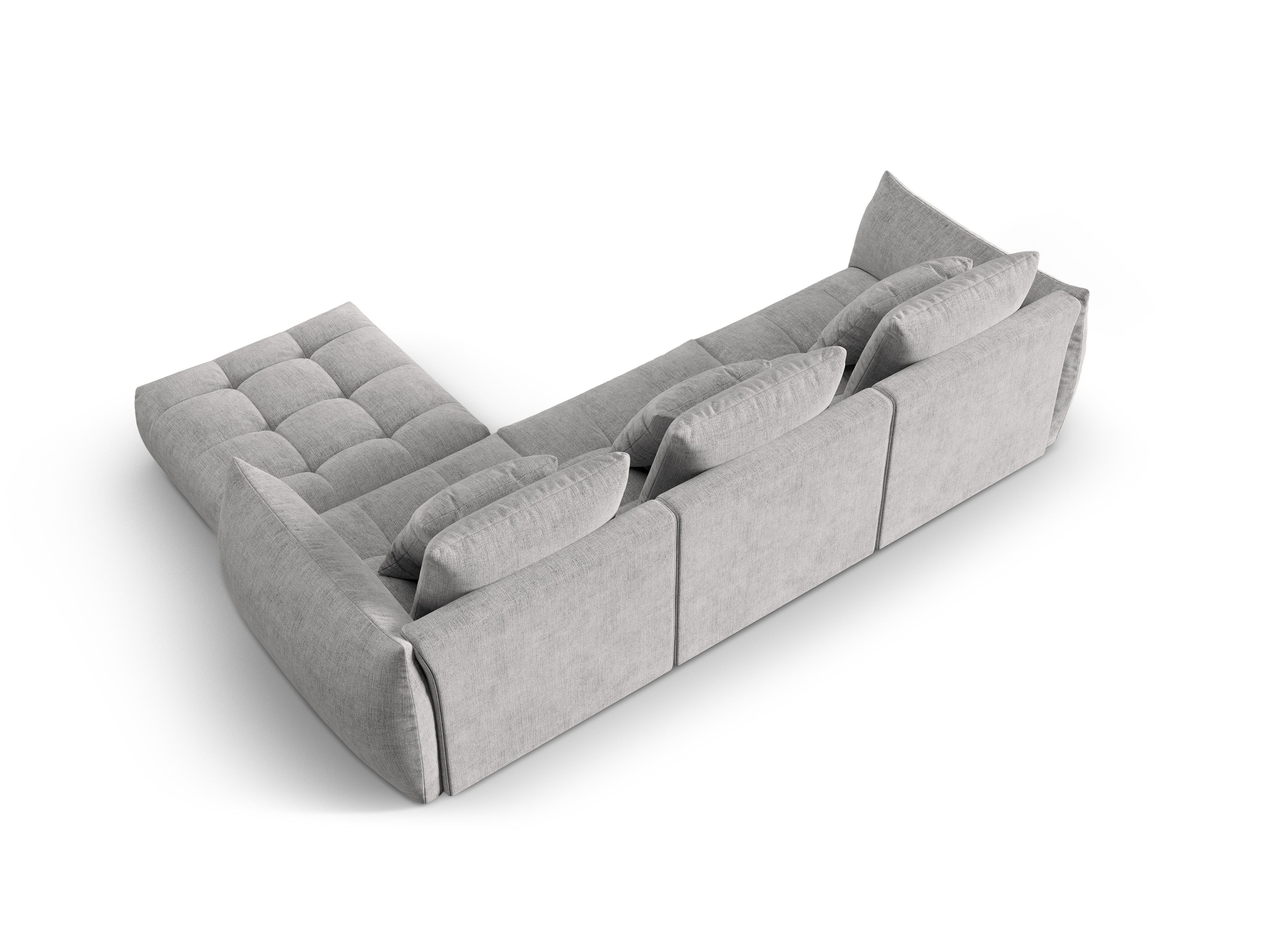 Modular Corner Sofa BLOOM Silver Chenille