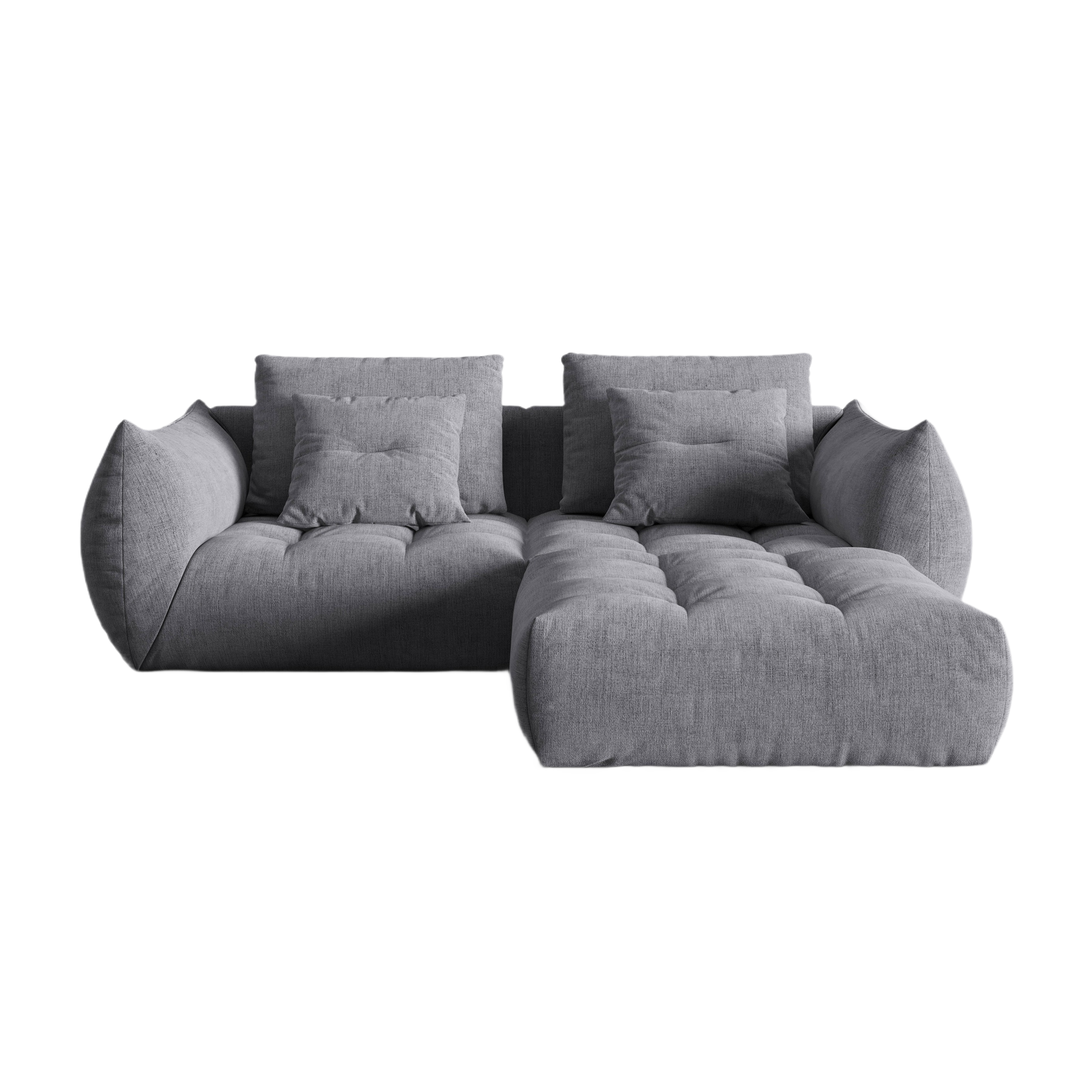 Modulárny rohový gauč pre 3 osoby BLOOM šedý szenil