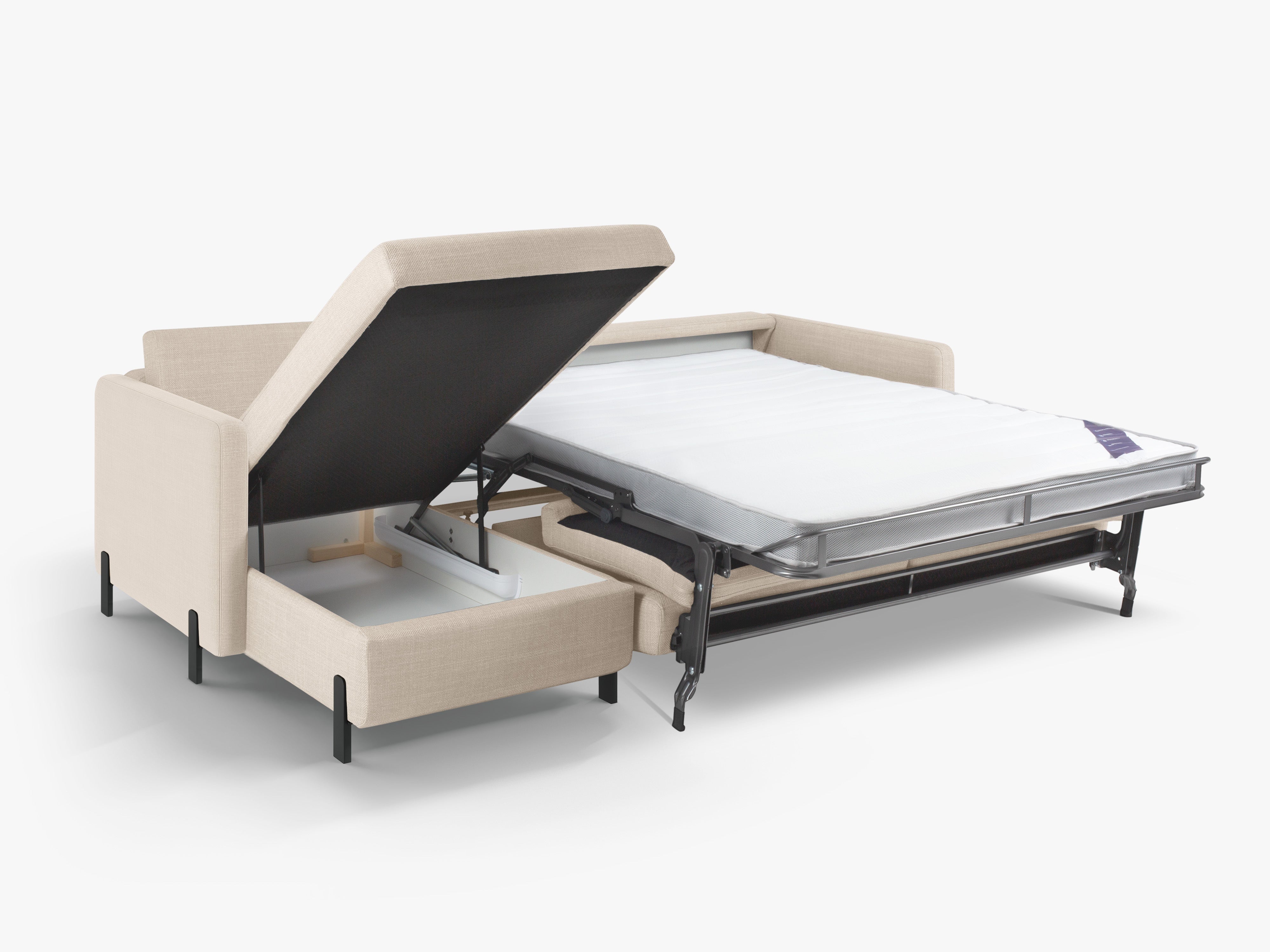 Ľavý rohový gauč s funkciou spania GLORIA béžový šenil