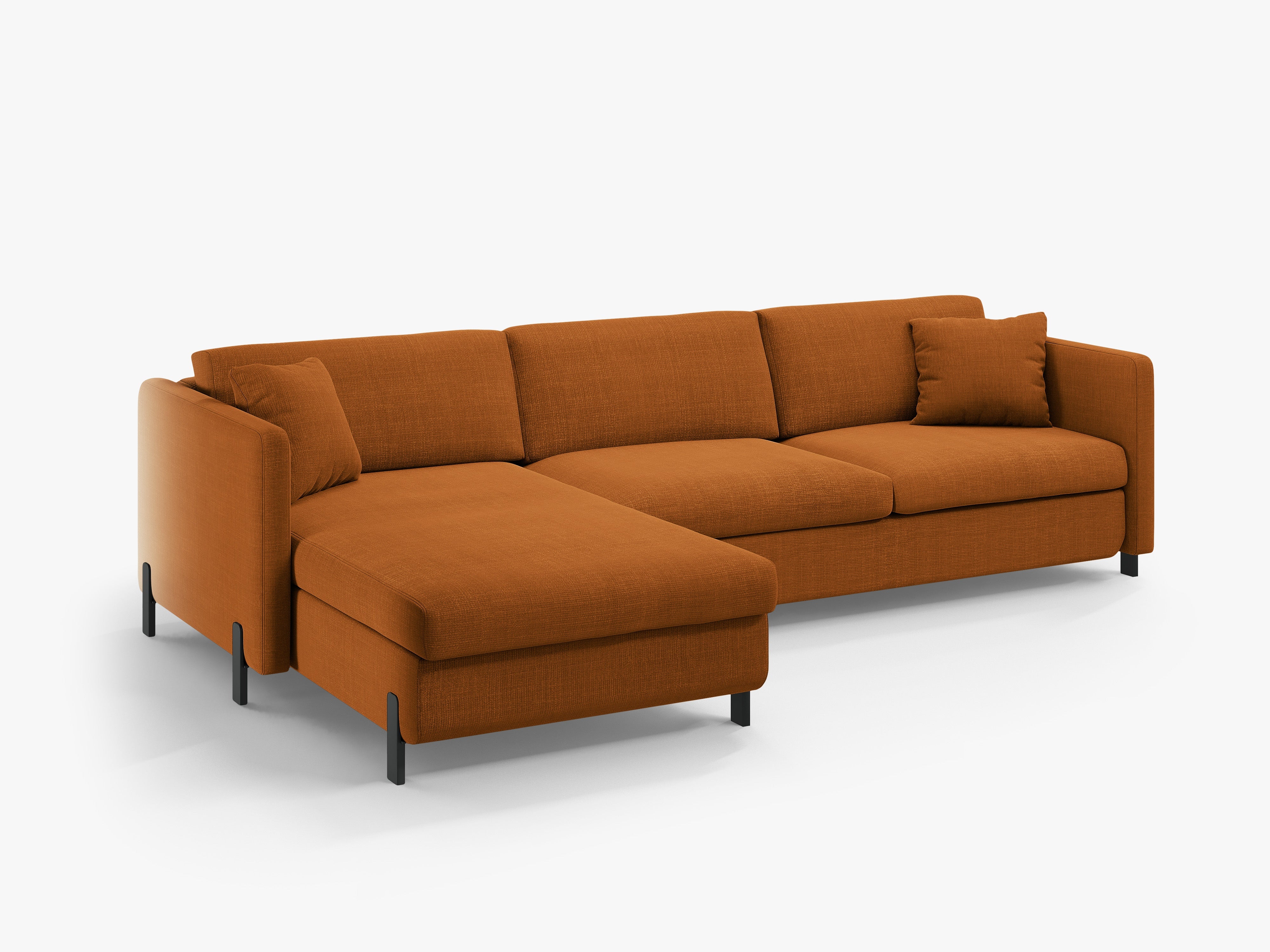 Left-sided corner sofa bed GLORIA brick chenille