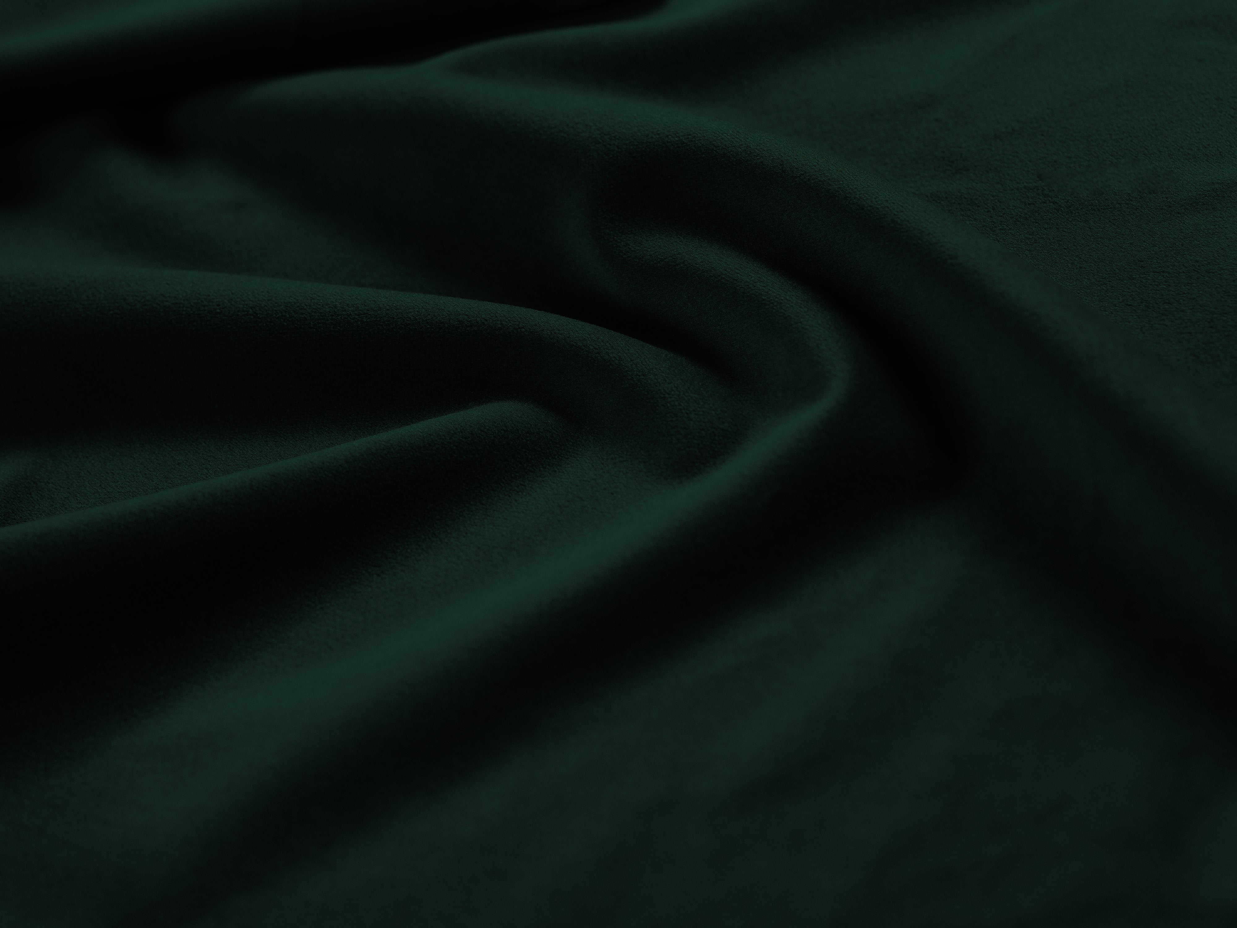 Left-facing velvet corner sofa bed PUMA in bottle green