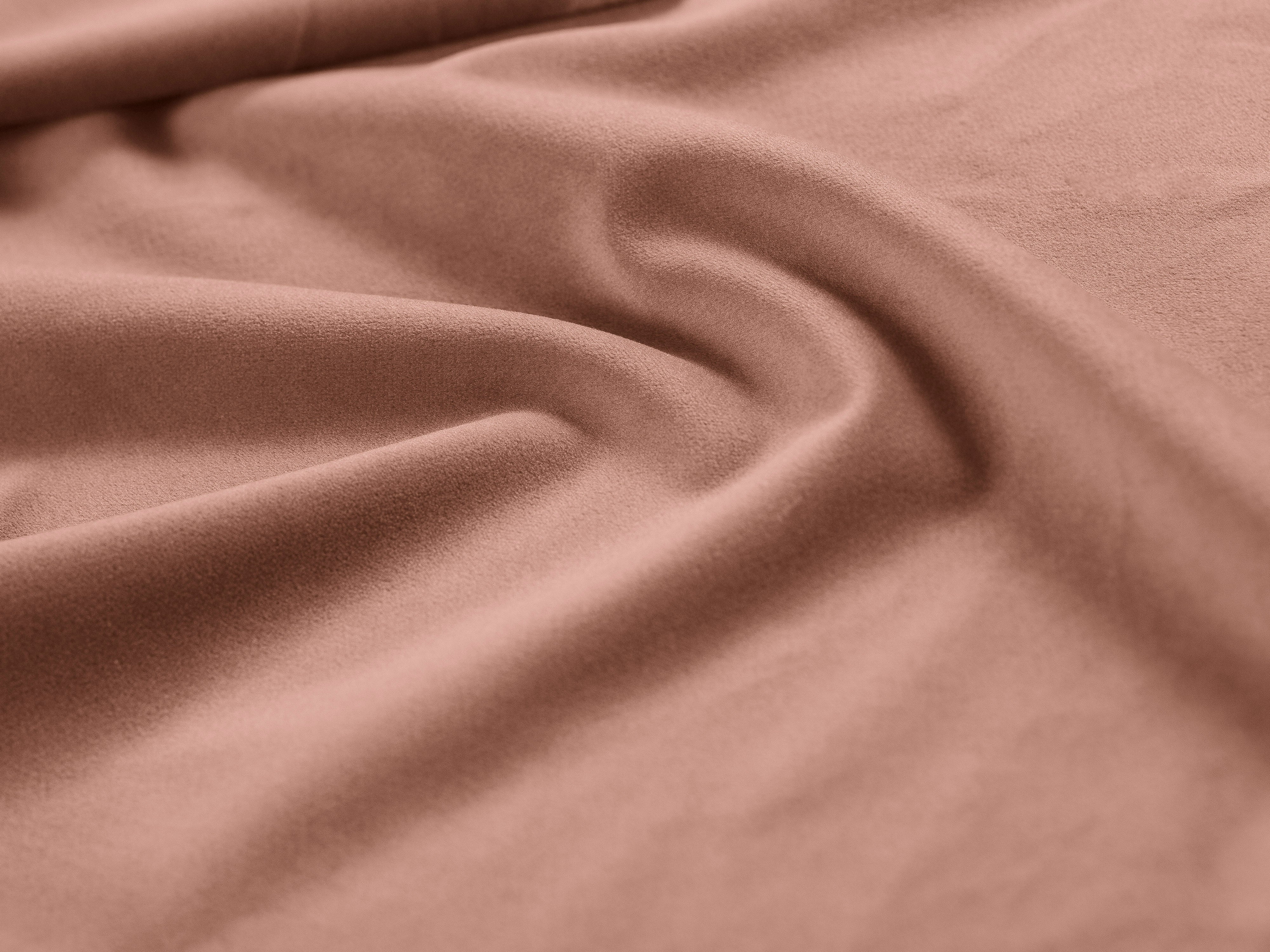 Left-facing velvet corner sofa bed PUMA pink