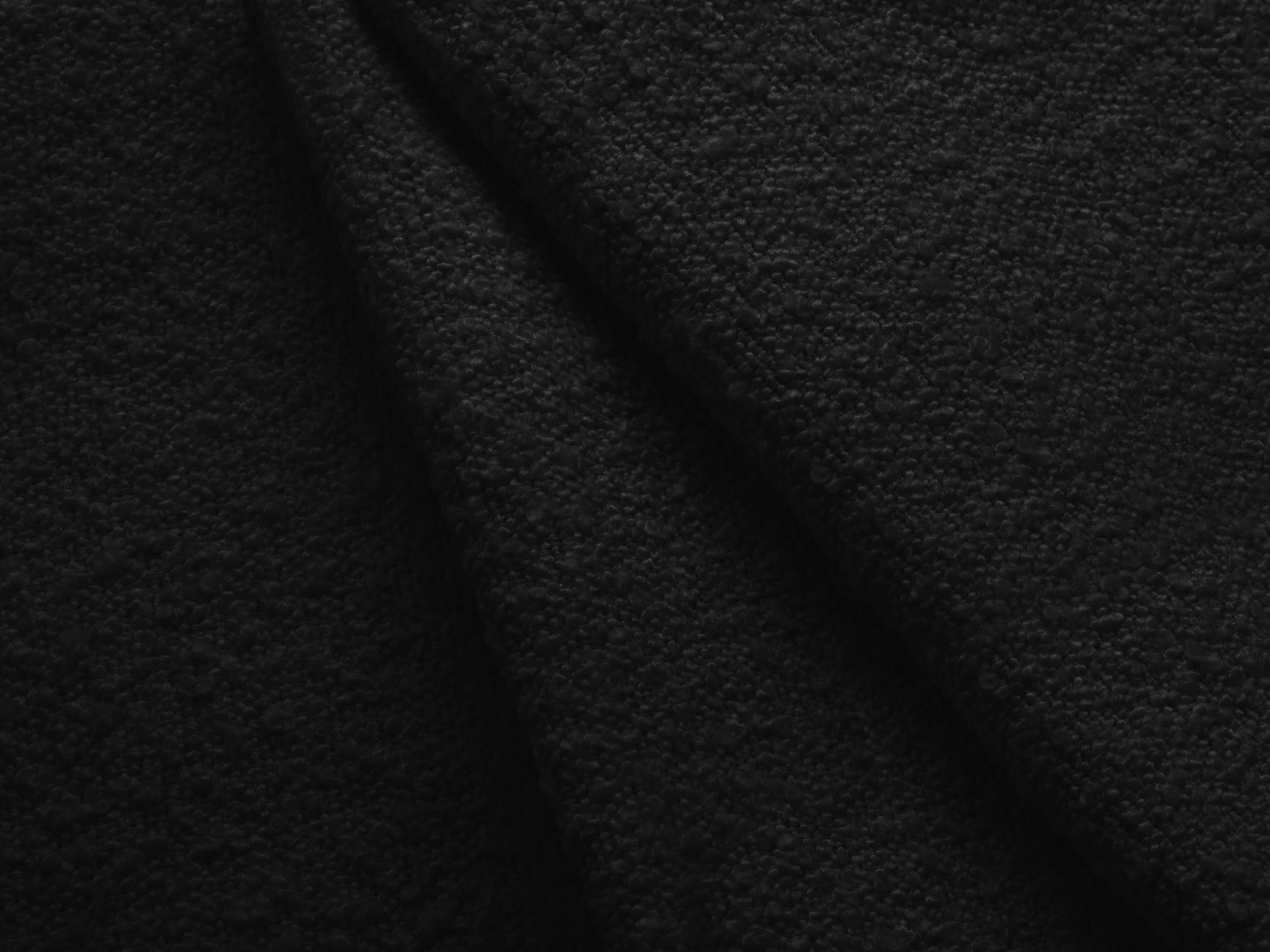 Pravostranný rohový trojmiestny gauč KATE čierny boucle