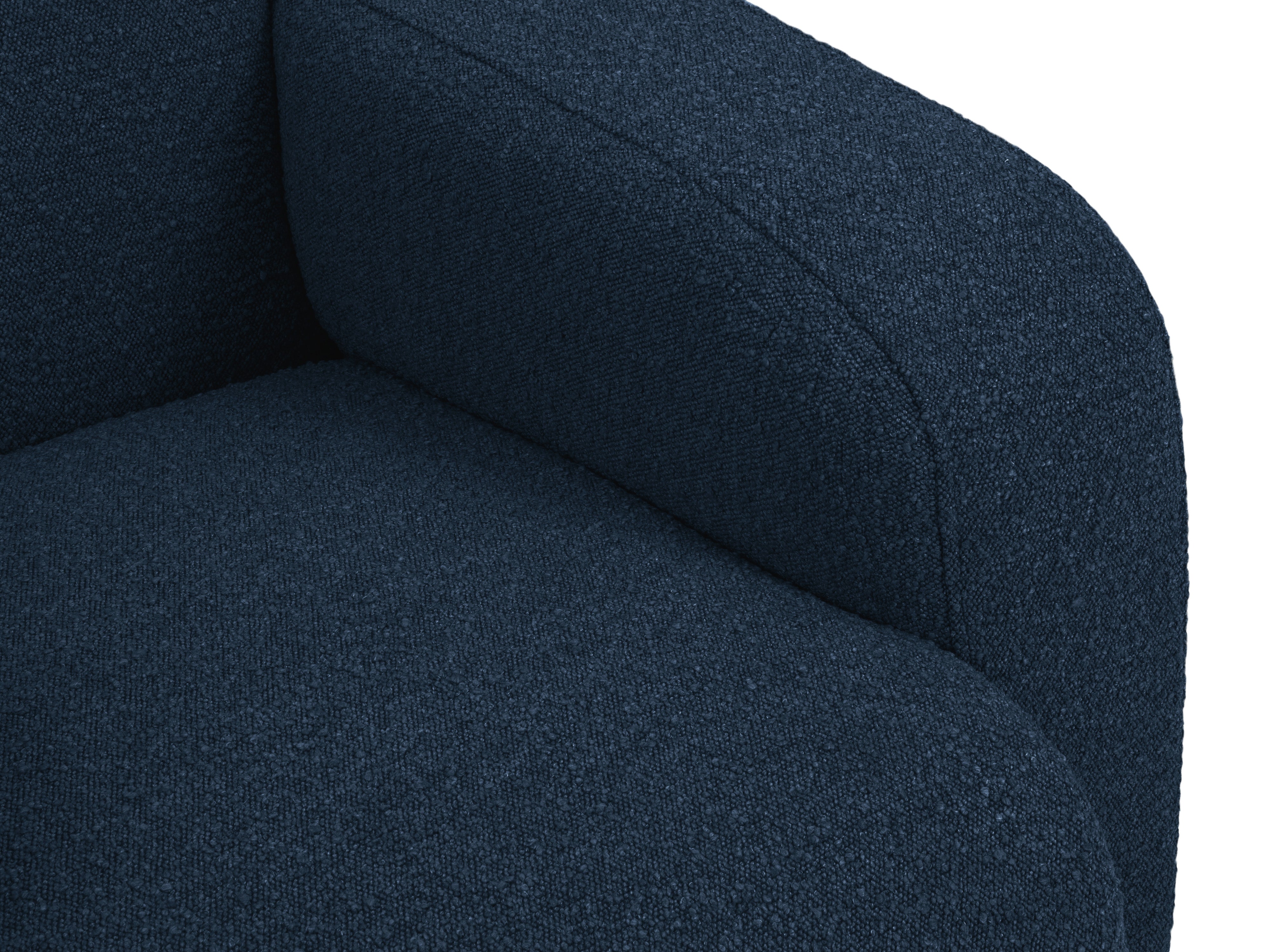Narożnik w tkaninie boucle lewostronny MOLINO granatowy Micadoni Eye on Design