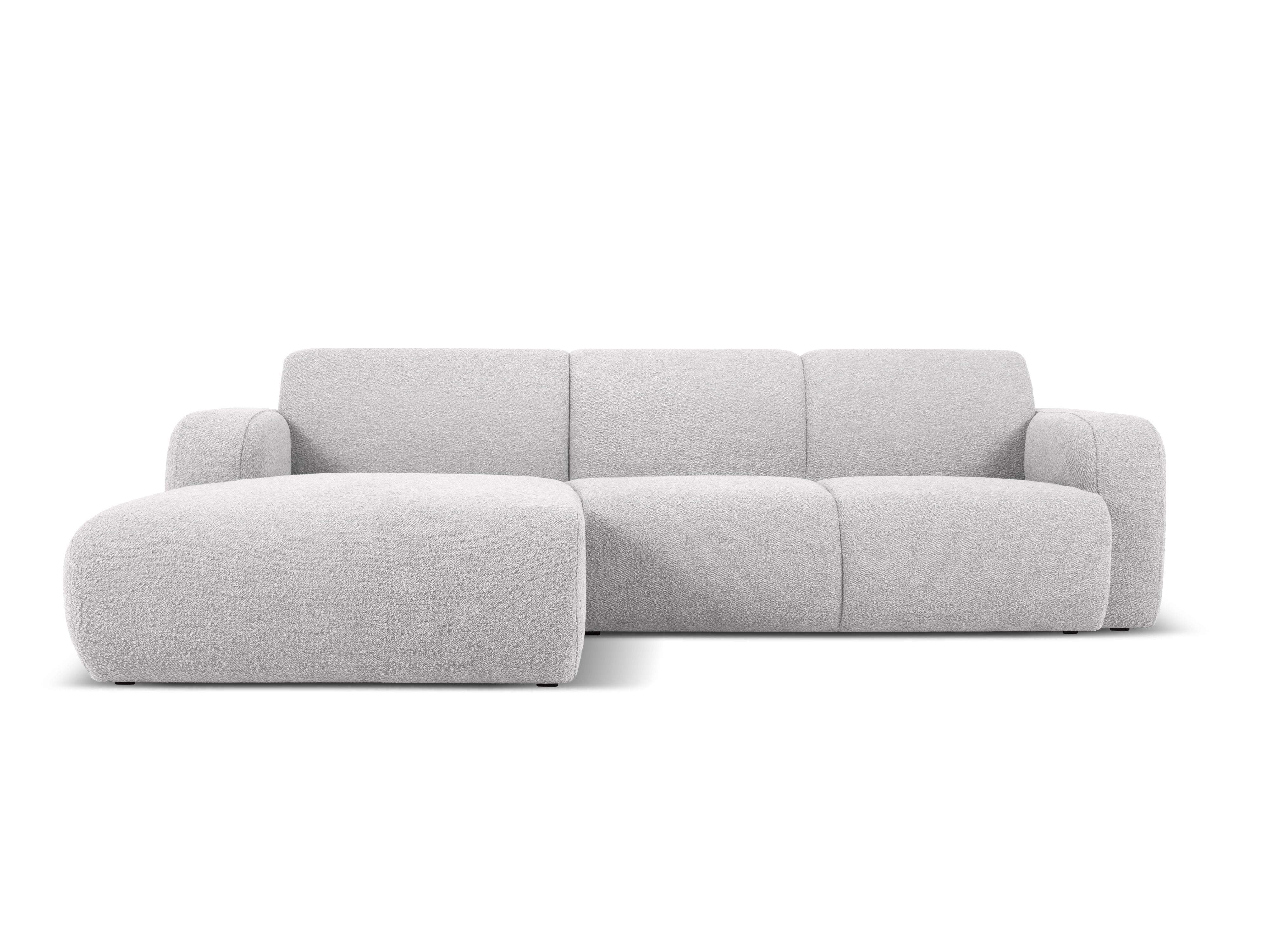 Narożnik w tkaninie boucle lewostronny MOLINO jasnoszary Micadoni Eye on Design