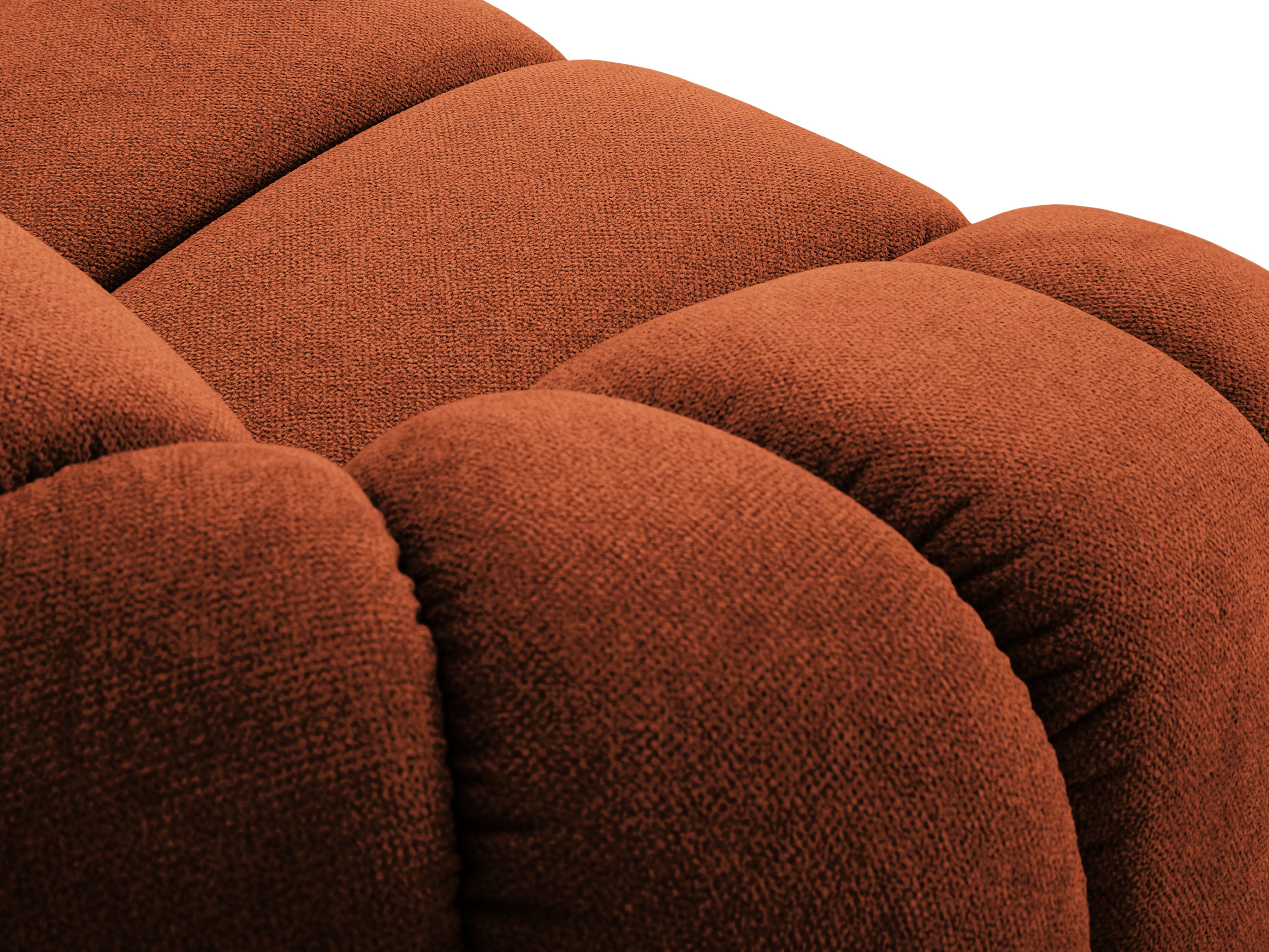 4-seater left-facing corner sofa DIANA terracotta chenille