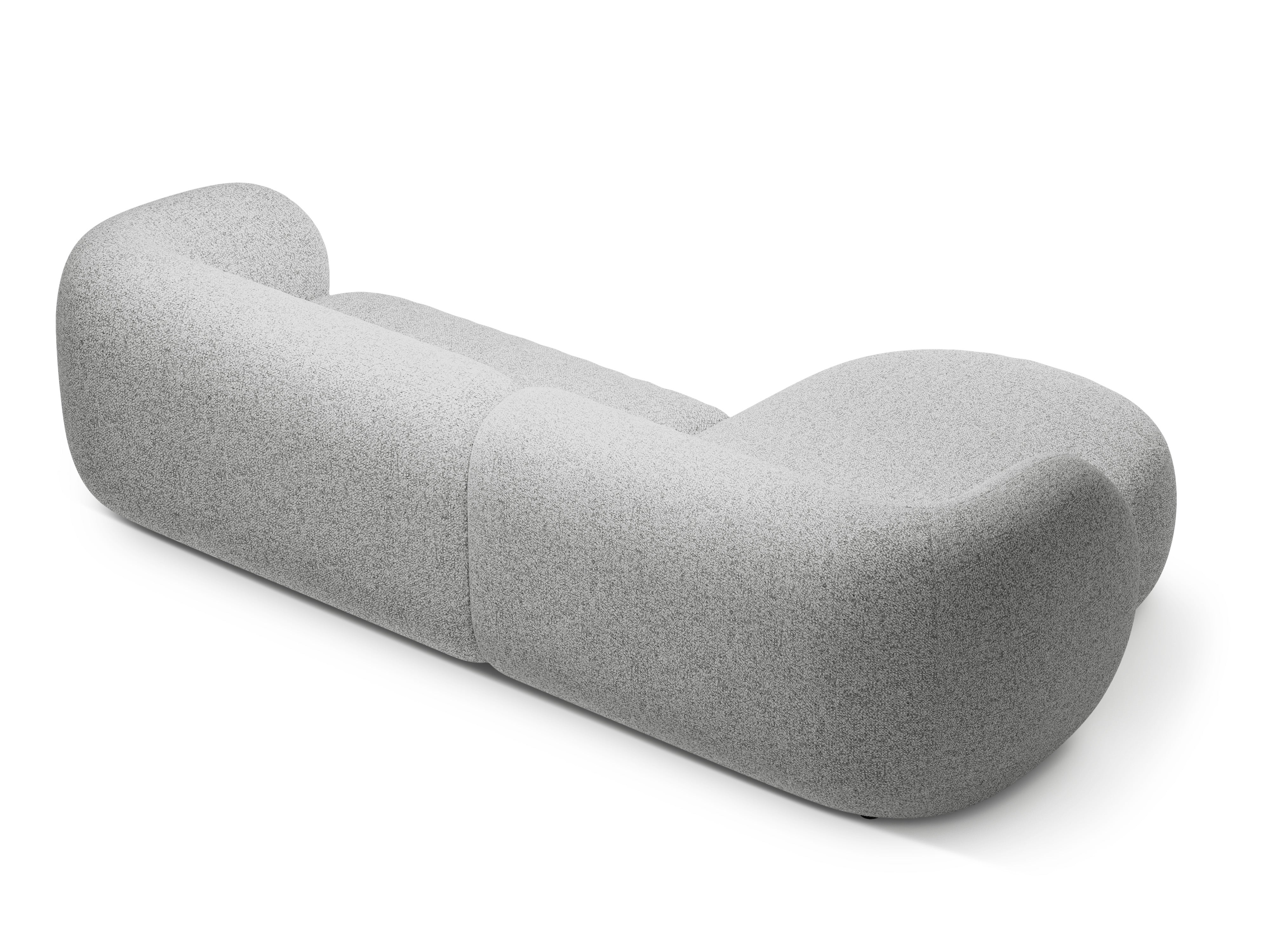 Rohová sedačka ľavostranná 3-miestna KATE svetlosivý melír