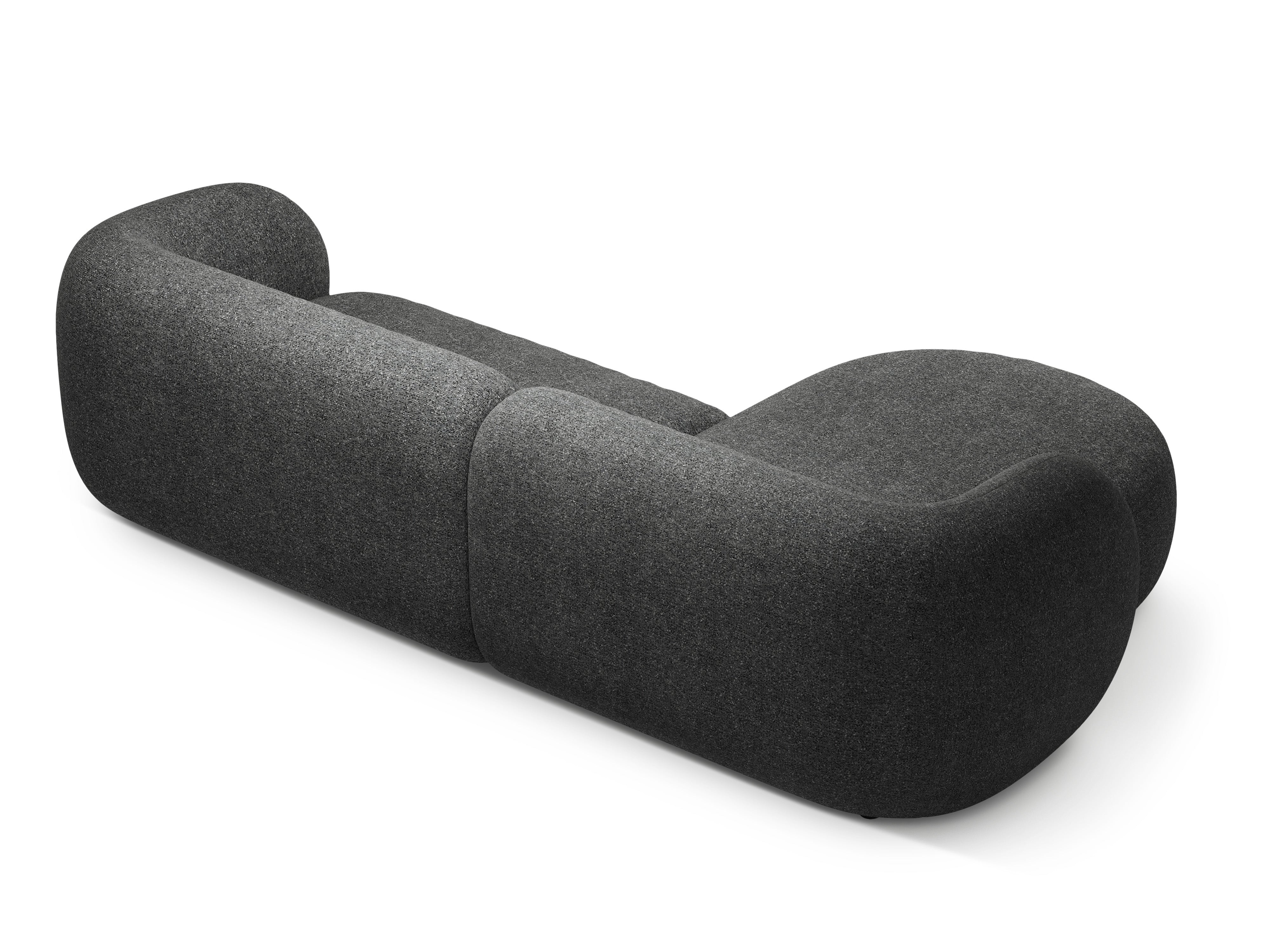 Rohová sedačka ľavostranná 3-miestna KATE tmavosivý melír