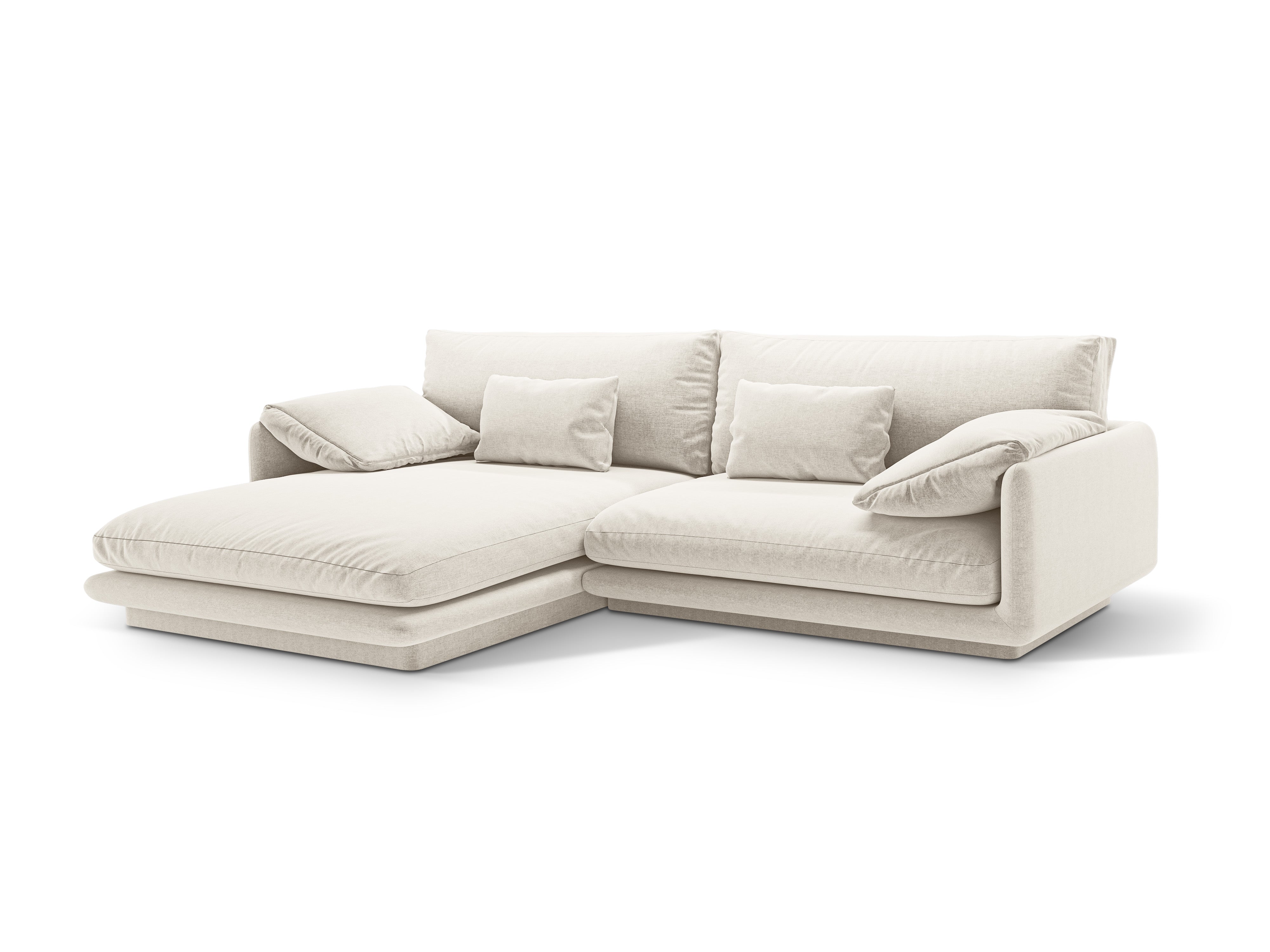 Rohová sedačka ľavostranná pre 4 osoby TORINO slonová kosť