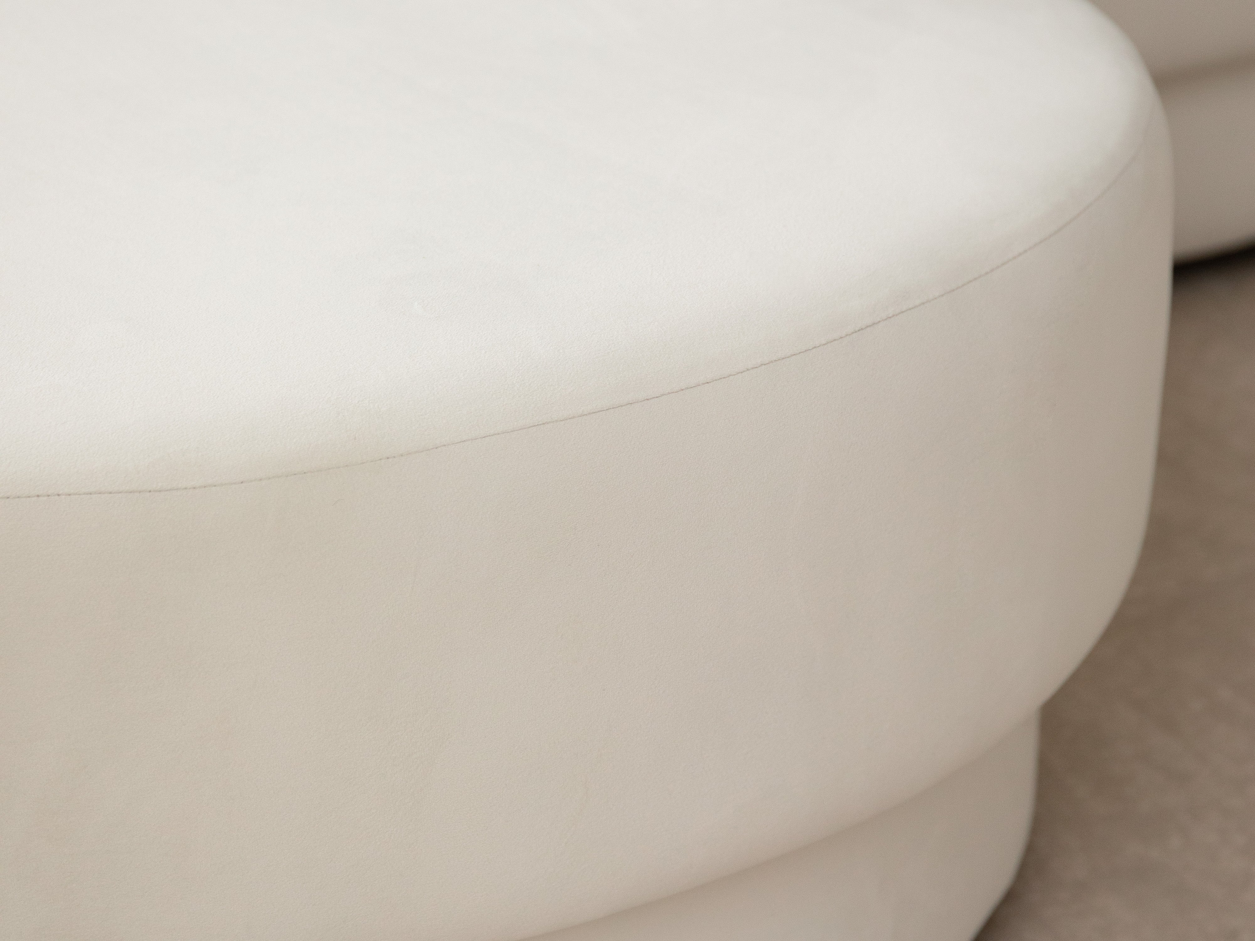 Open right-sided 4-seater sofa MILEY beige chenille