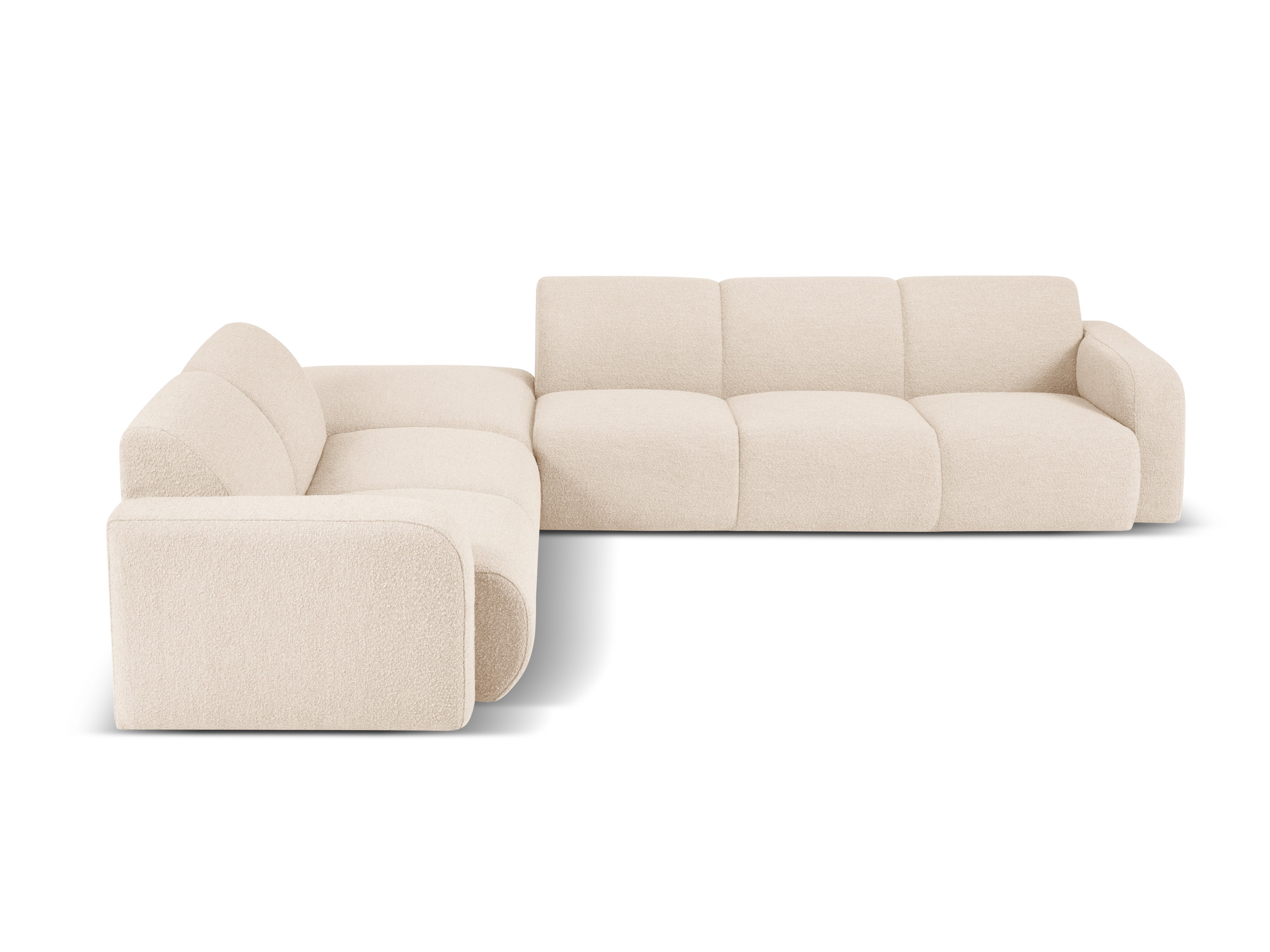 Narożnik w tkaninie boucle lewostronny otwarty MOLINO beżowy Micadoni Eye on Design