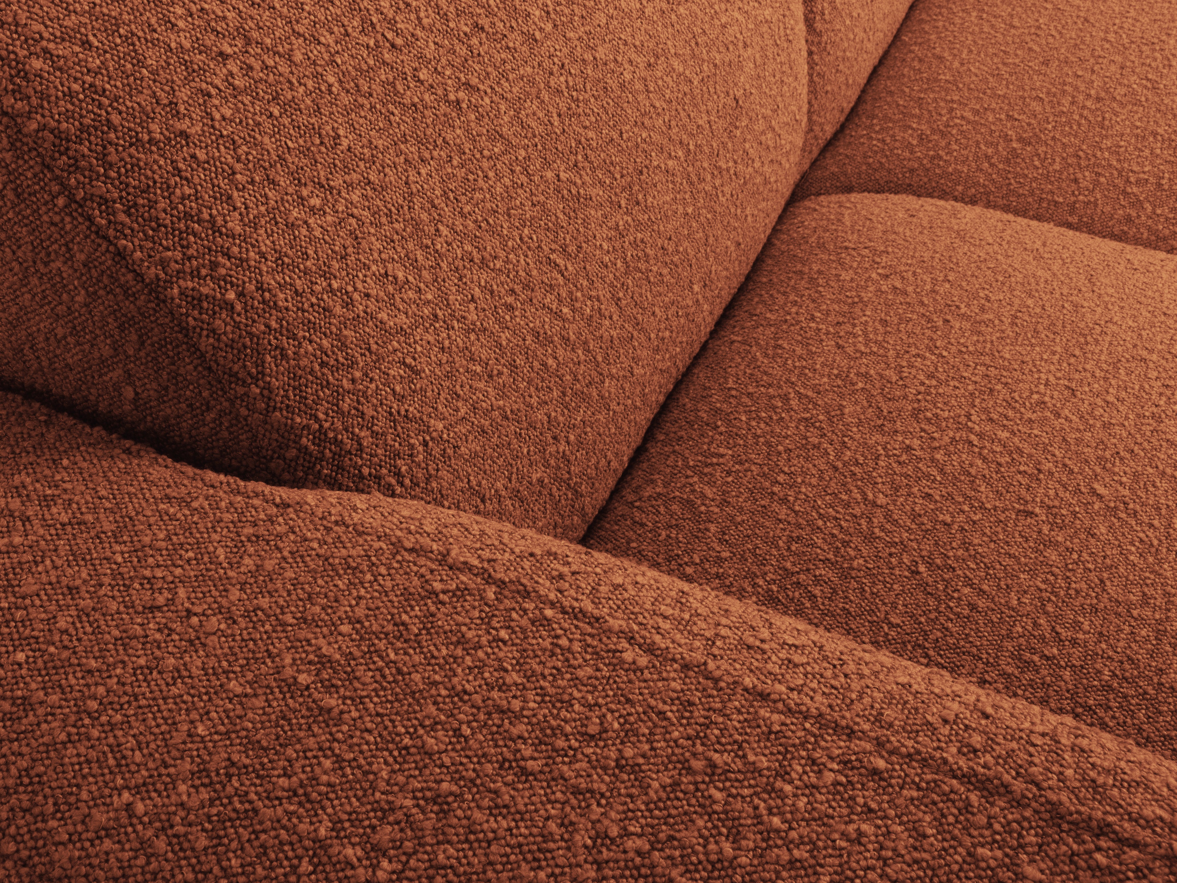 Narożnik w tkaninie boucle lewostronny otwarty MOLINO terracotta Micadoni Eye on Design