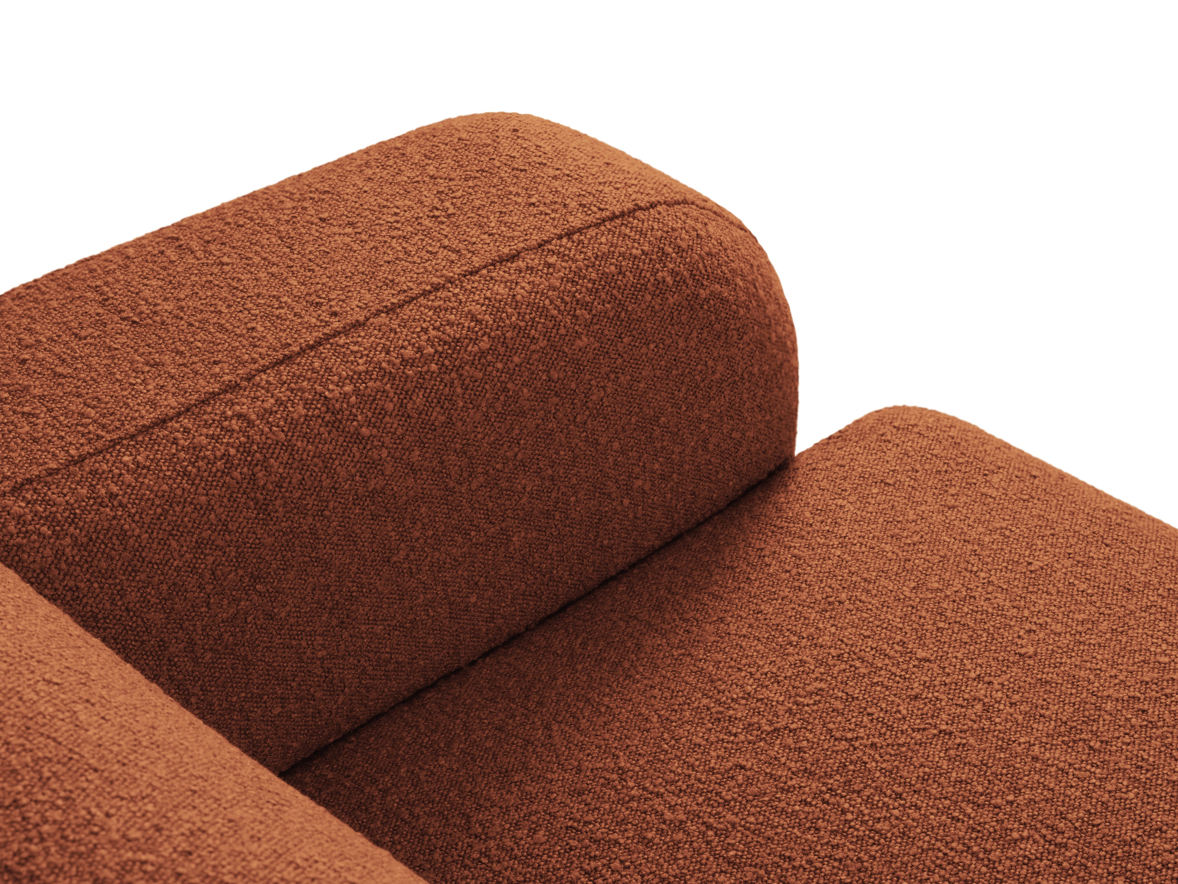 Narożnik w tkaninie boucle lewostronny otwarty MOLINO terracotta Micadoni Eye on Design