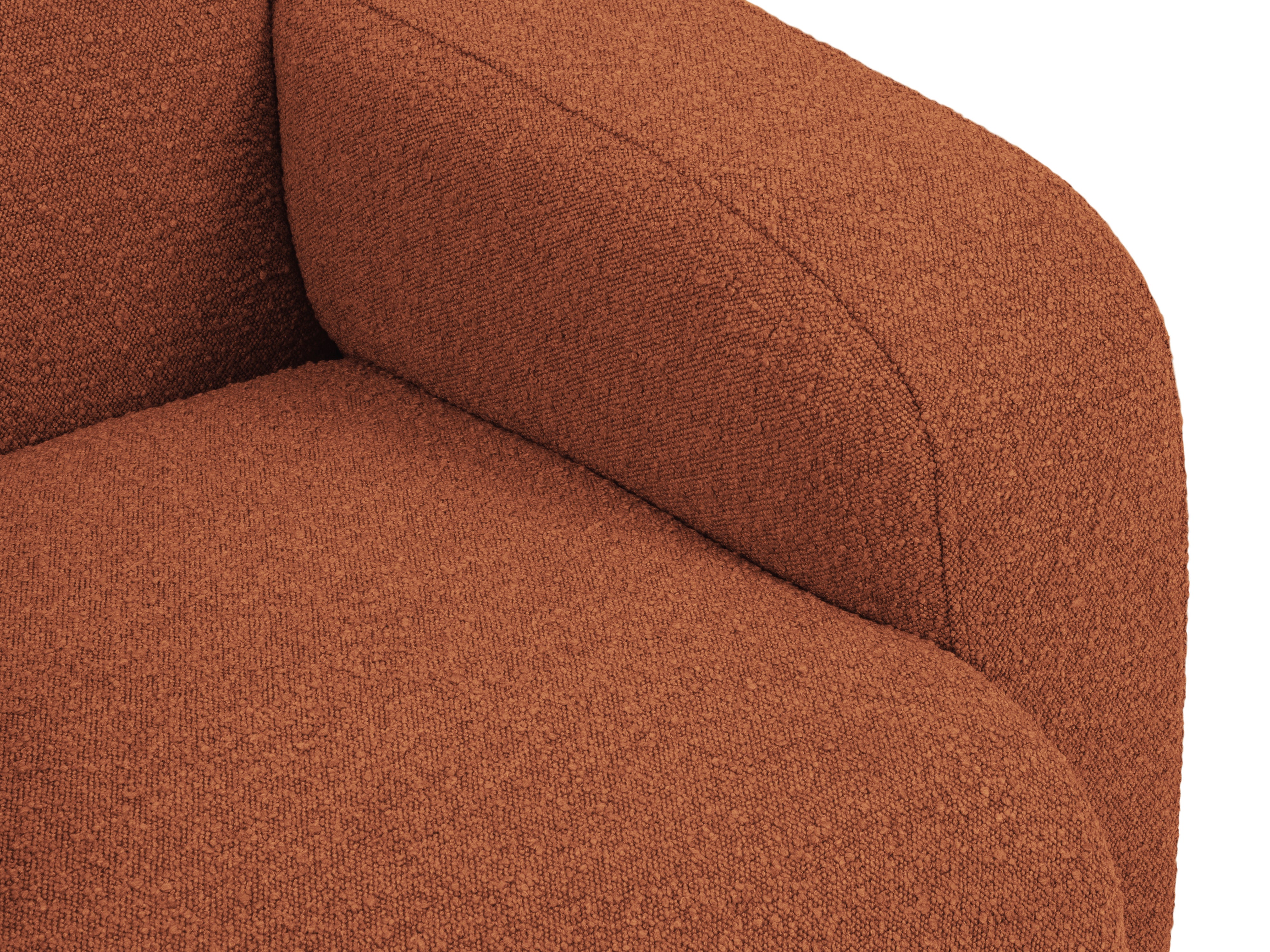 Narożnik w tkaninie boucle lewostronny otwarty MOLINO terracotta Micadoni Eye on Design