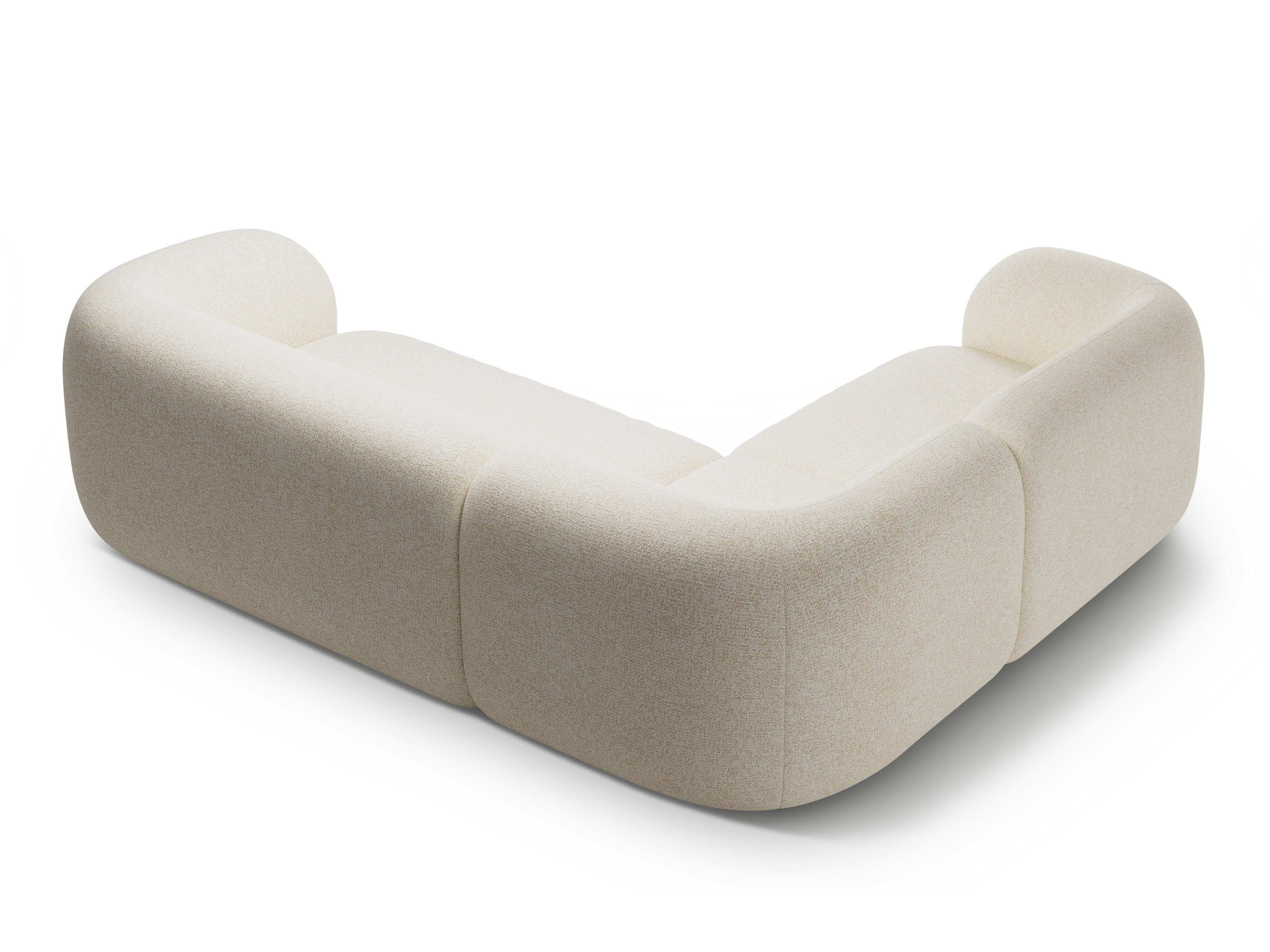 Left-facing corner sofa for 4 people KATE light beige mélange